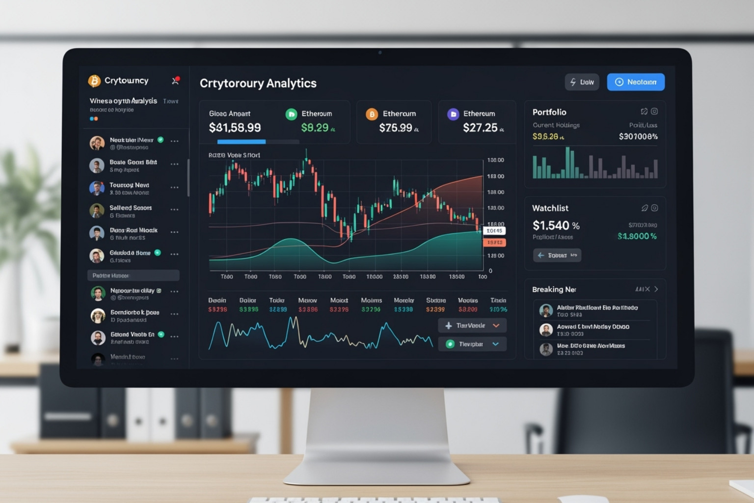 user-friendly dashboard showing crypto analytics and social feeds -  crypto30x.com ice