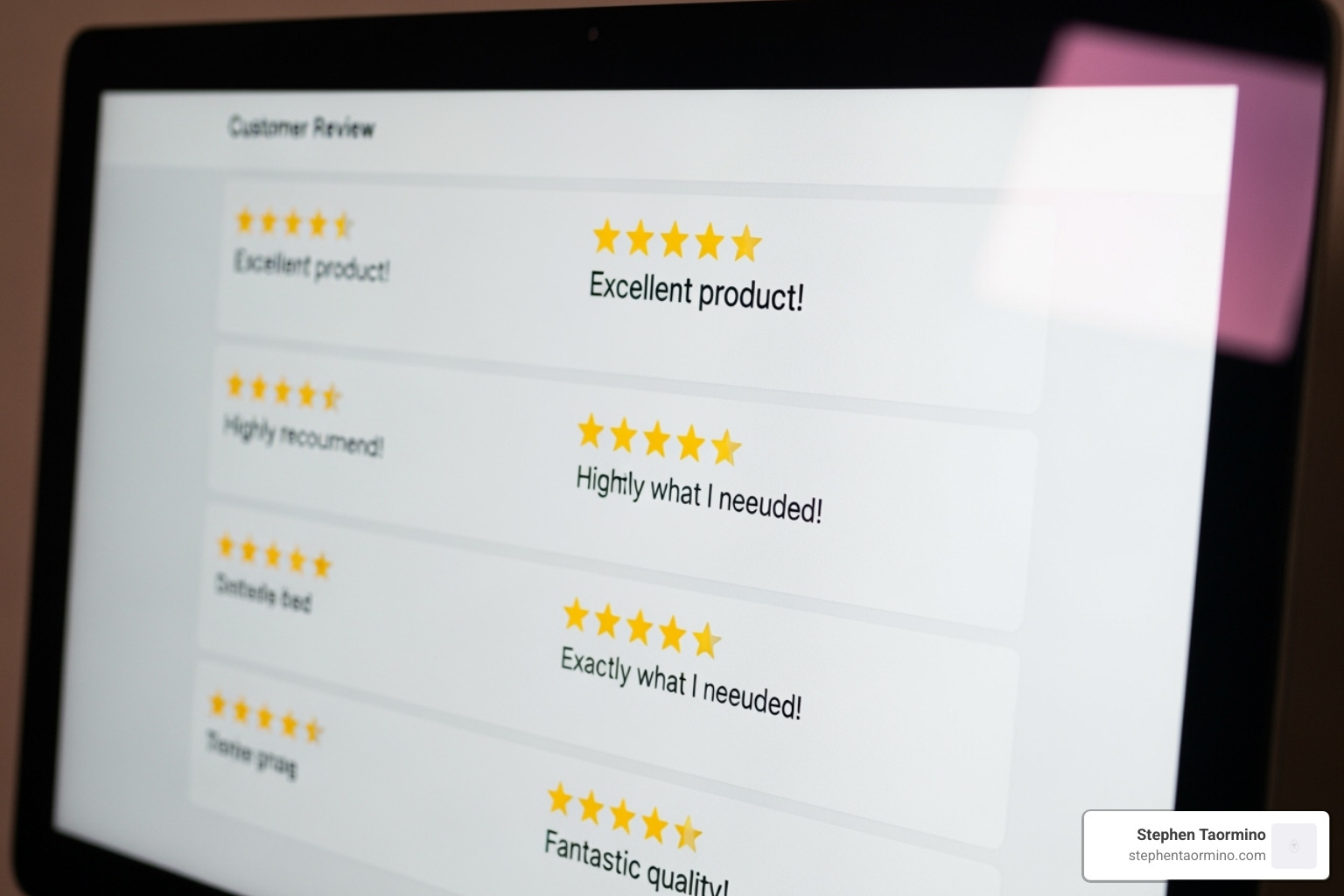 product page with many 5-star reviews - human behavior marketing