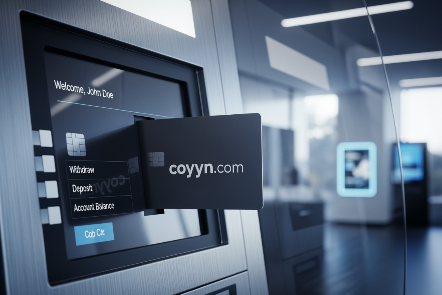 digital wallet interface on a smartphone - coyyn.com banking