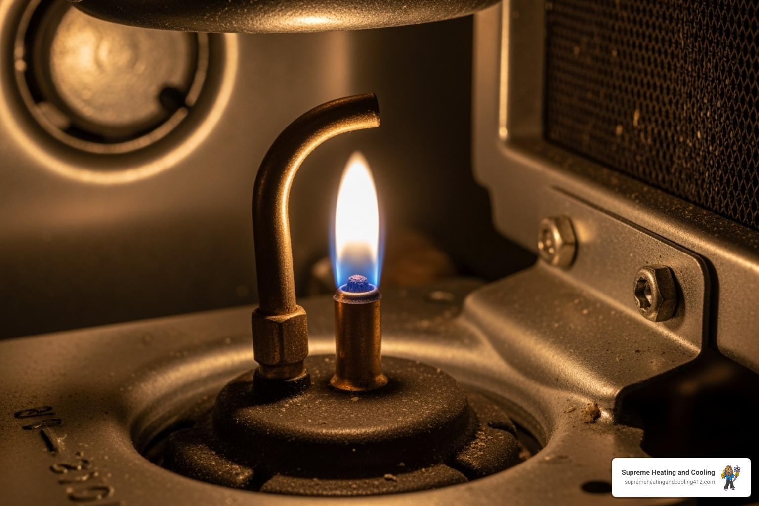 A furnace pilot light flame - Heater won't turn on A furnace pilot light flame - Heater won't turn on