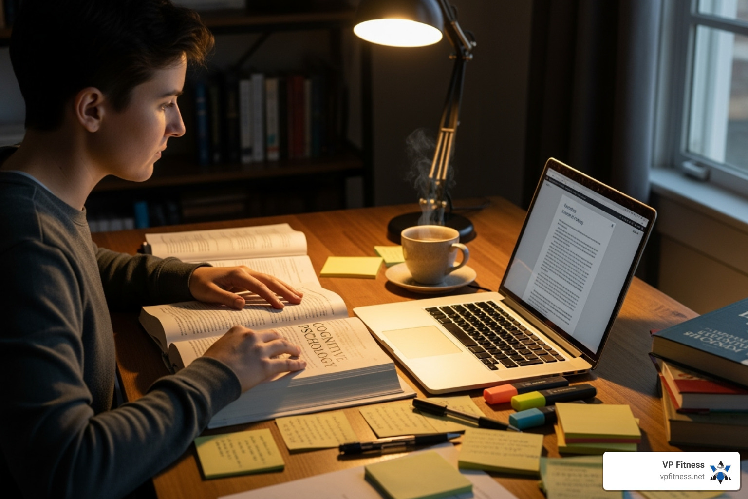 A person studying with a textbook and laptop, surrounded by notes and a cup of coffee. - certified fitness coach A person studying with a textbook and laptop, surrounded by notes and a cup of coffee. - certified fitness coach