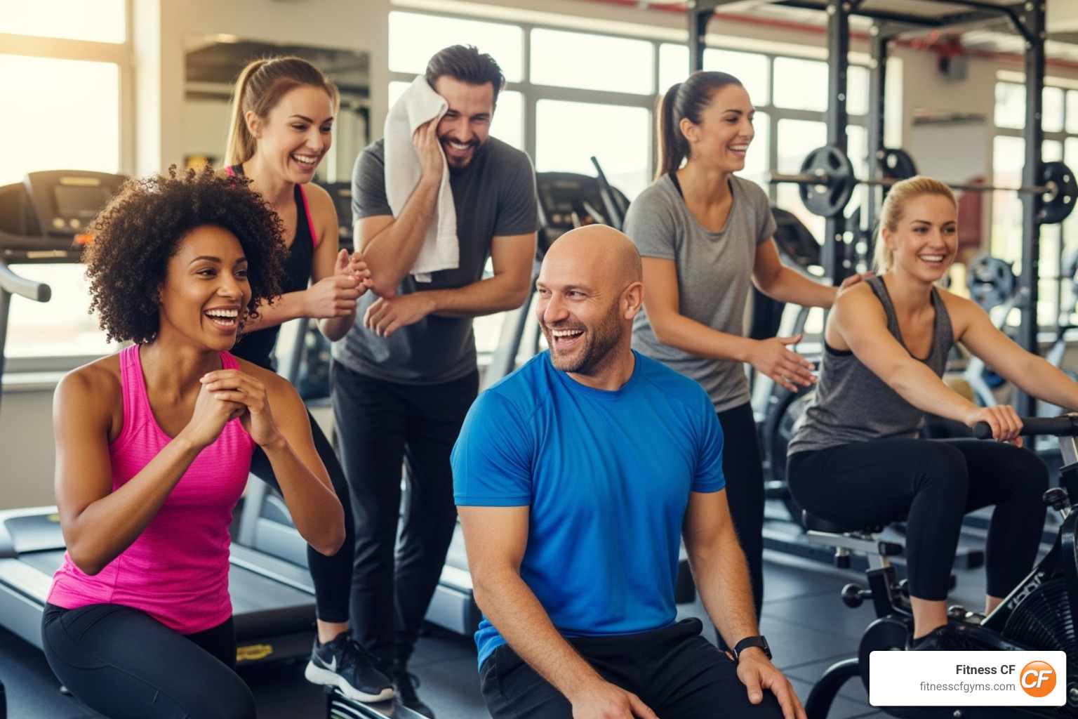 people laughing and exercising - best gym for group classes people laughing and exercising - best gym for group classes