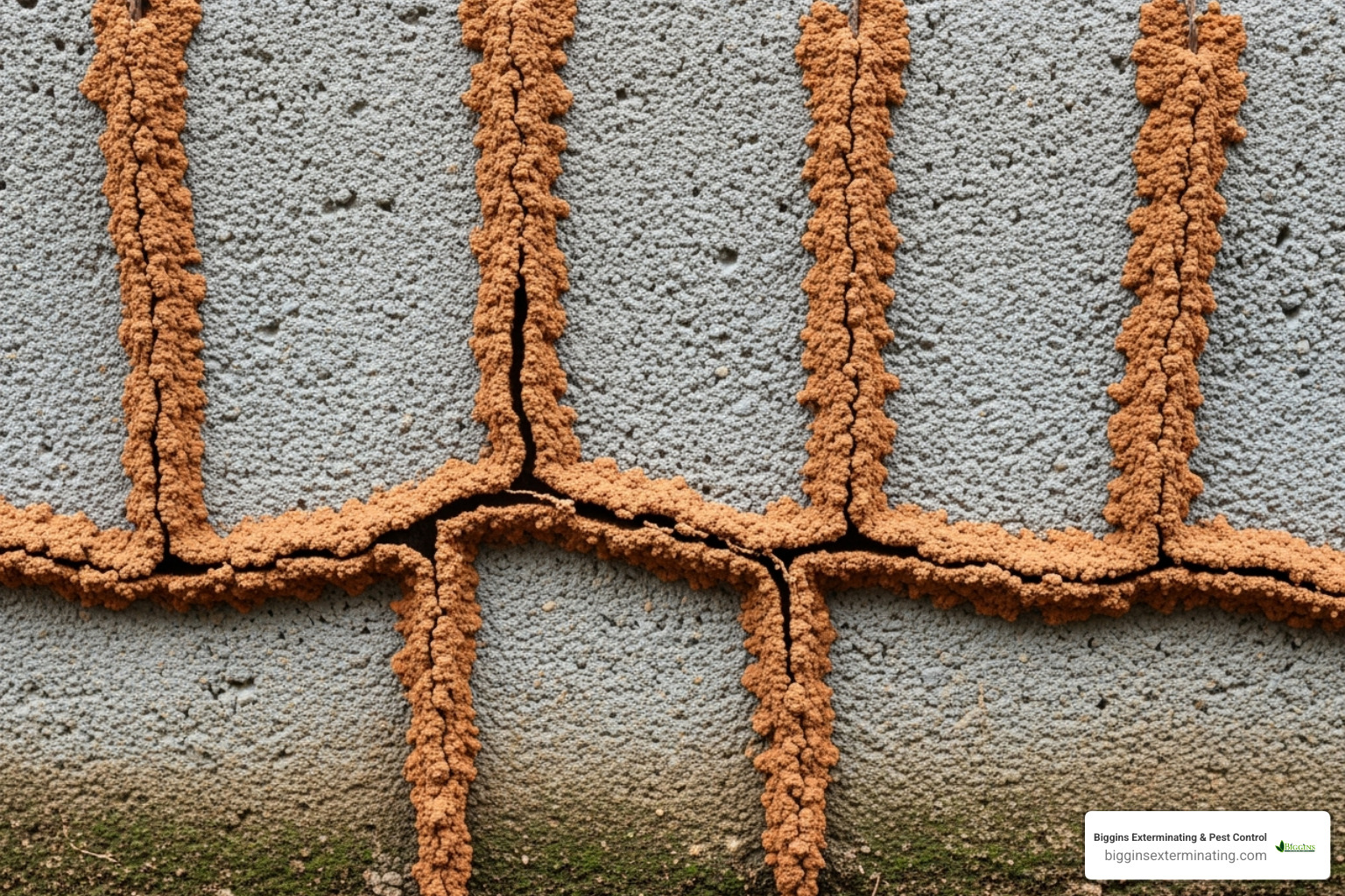 termite mud tubes foundation wall - termite inspection services