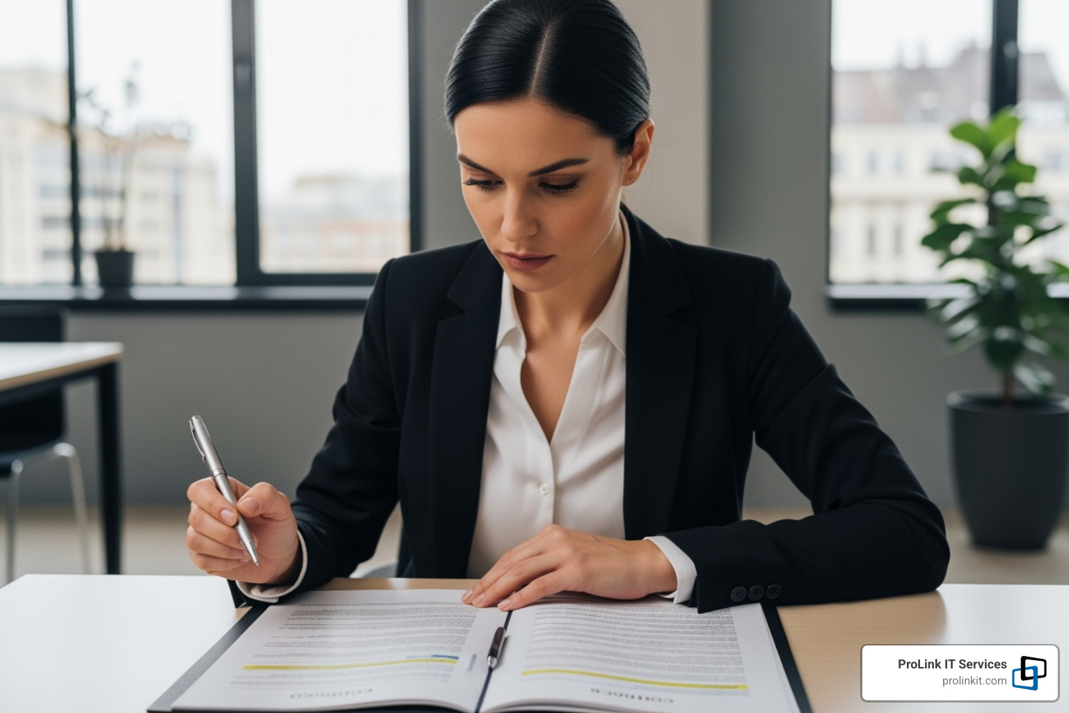 a person reviewing a service level agreement (SLA) document - cloud computing managed services