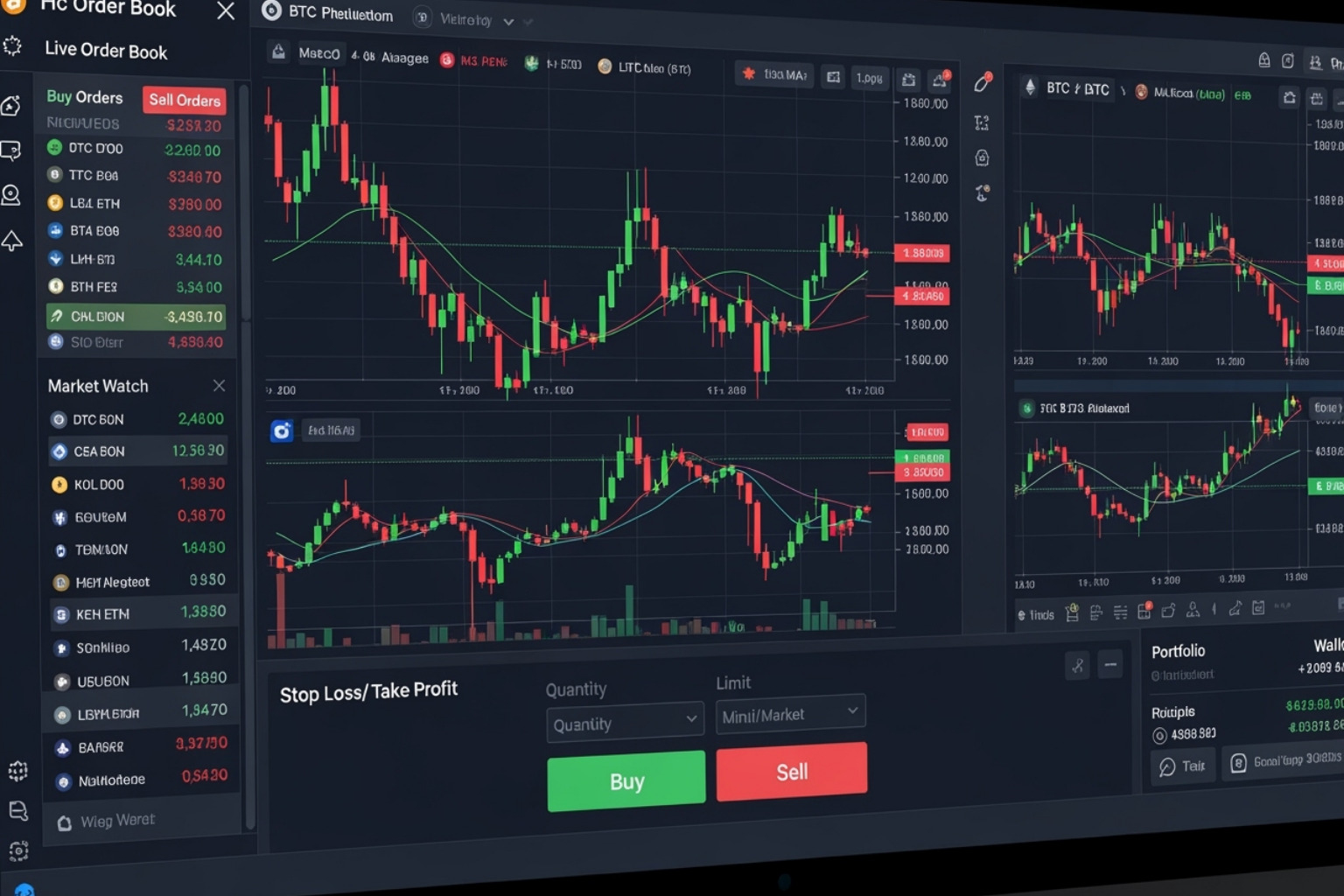 The Crypto30x.com interface showing trading tools - crypto30x.com blockchain