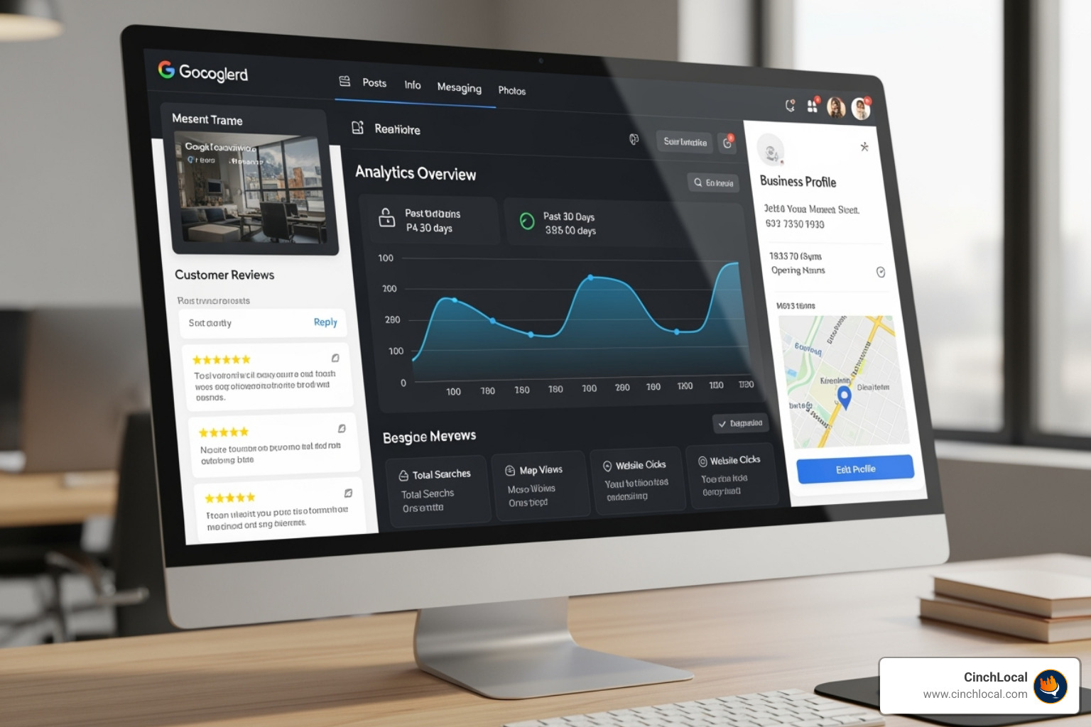 Image of a verified Google Business Profile dashboard. - google map seo services