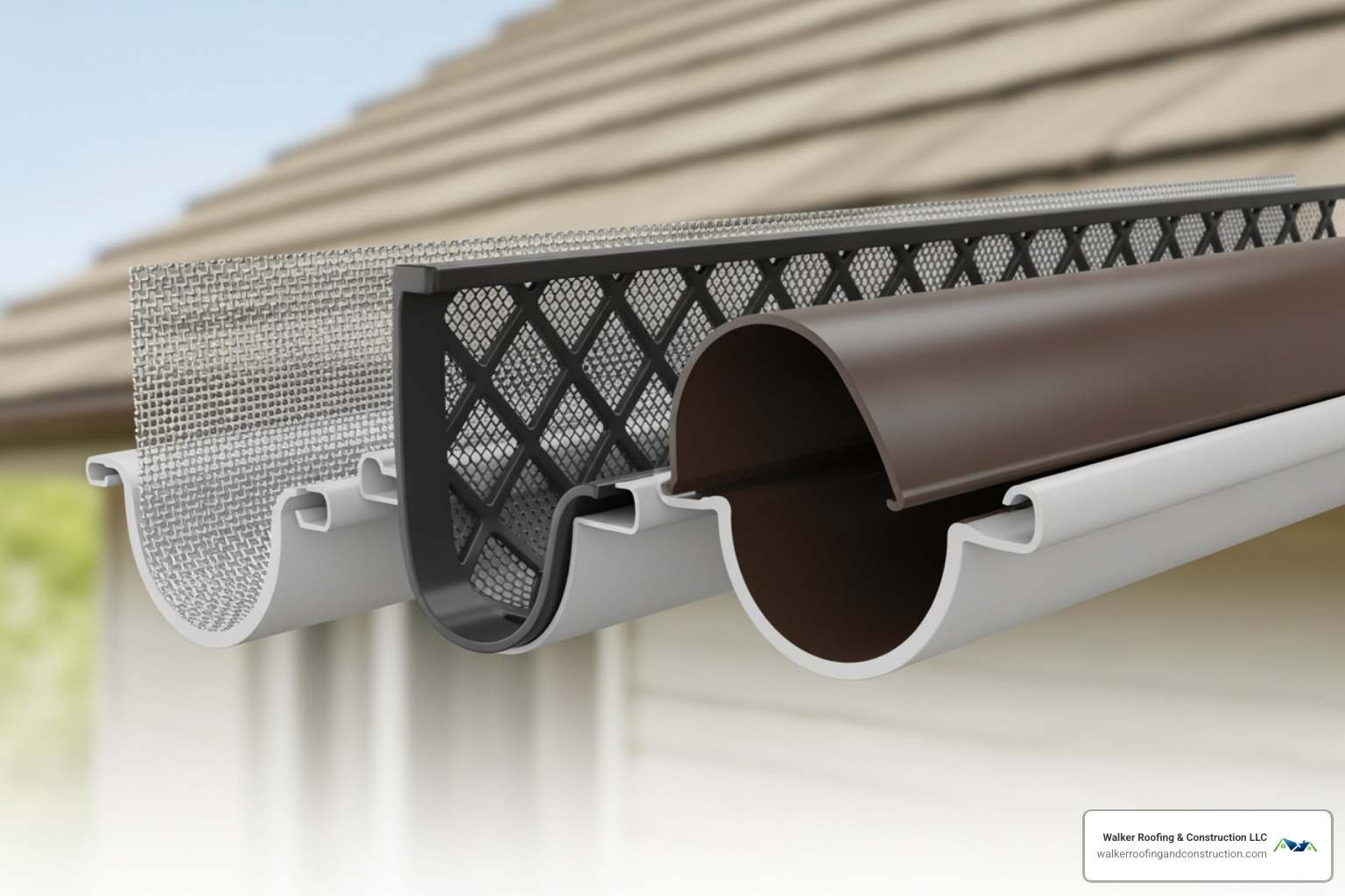 different styles of gutter guards like mesh, screen, and reverse-curve - gutter guard installation cambridge ohio