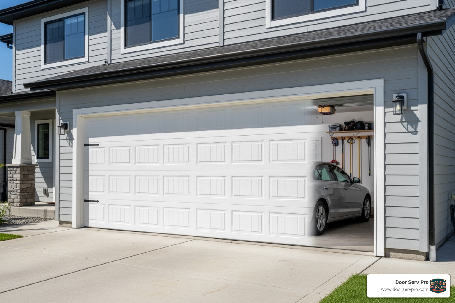 A newly repaired, fully functional garage door - Loudoun garage door repair A newly repaired, fully functional garage door - Loudoun garage door repair