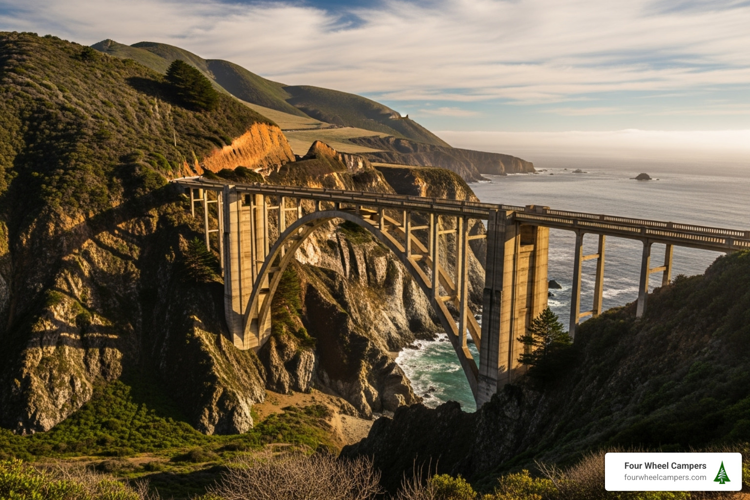 Bixby Creek Bridge from a classic viewpoint - Highway 1 California