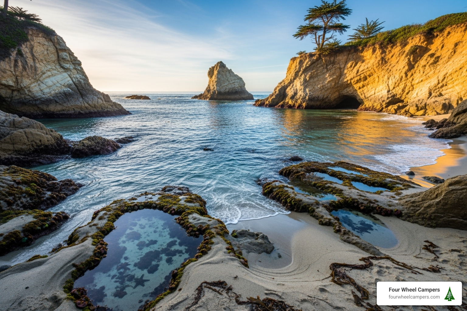 secluded cove in Laguna Beach like Crescent Bay - orange county beaches