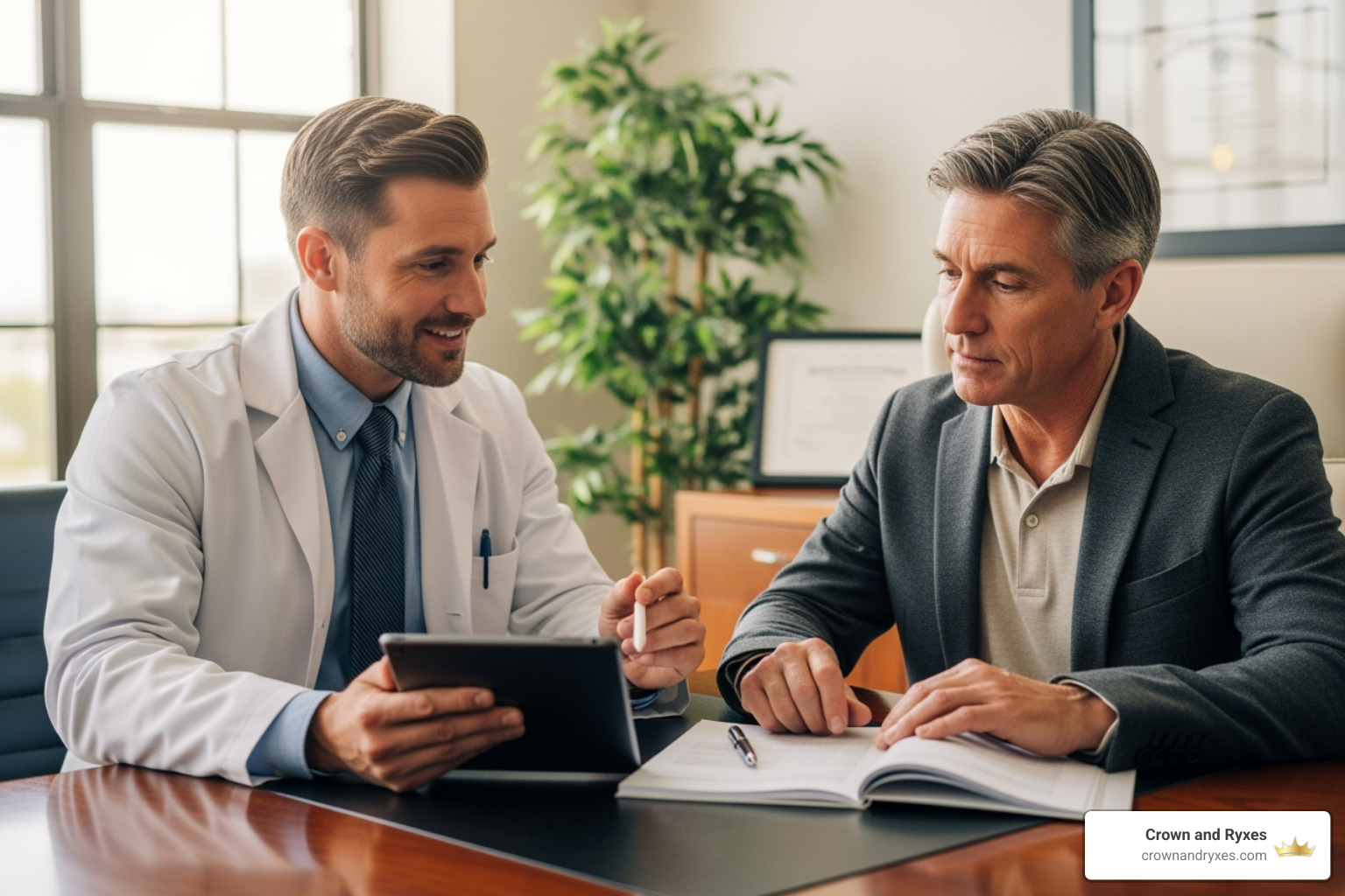 doctor consulting with a patient about a treatment plan - Testosterone therapy cost doctor consulting with a patient about a treatment plan - Testosterone therapy cost