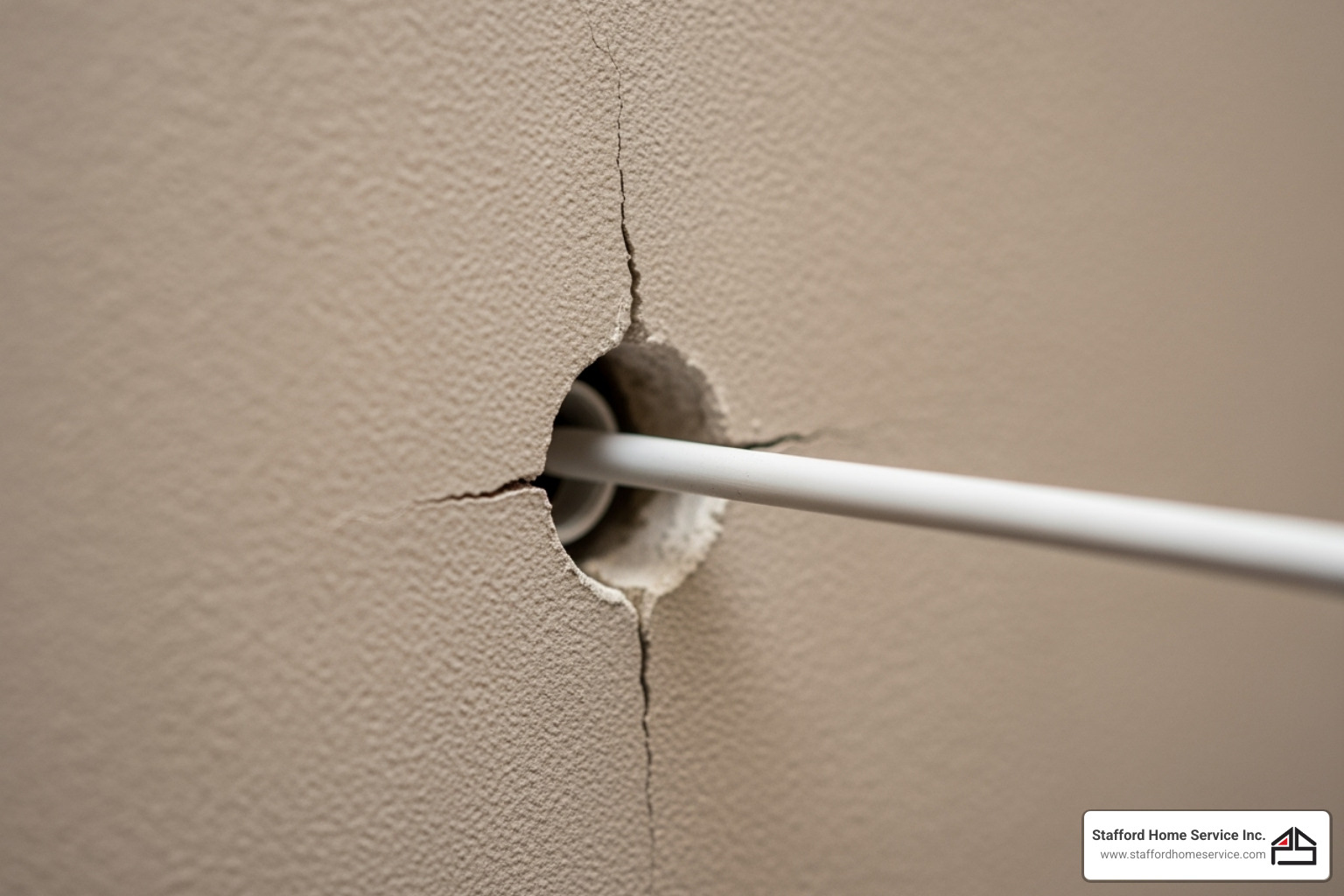 small 3-inch hole required for the conduit connection for a ductless mini-split - do ductless air conditioners need to be vented minneapolis mn