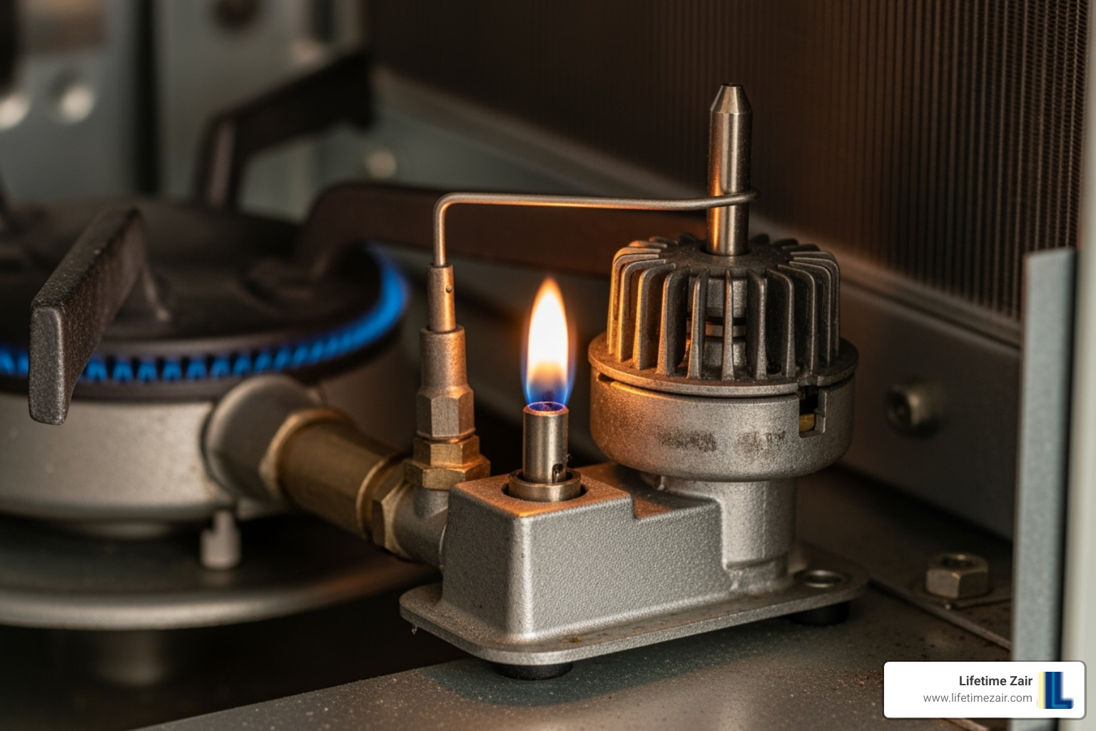 a furnace pilot light assembly - Furnace blowing cold