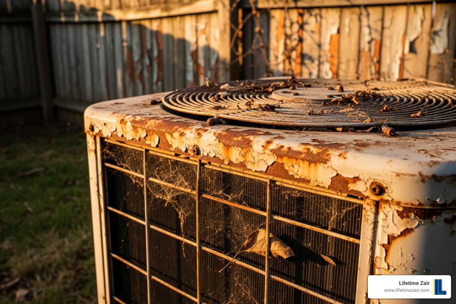 an old, rusty air conditioner unit - hvac installation dallas