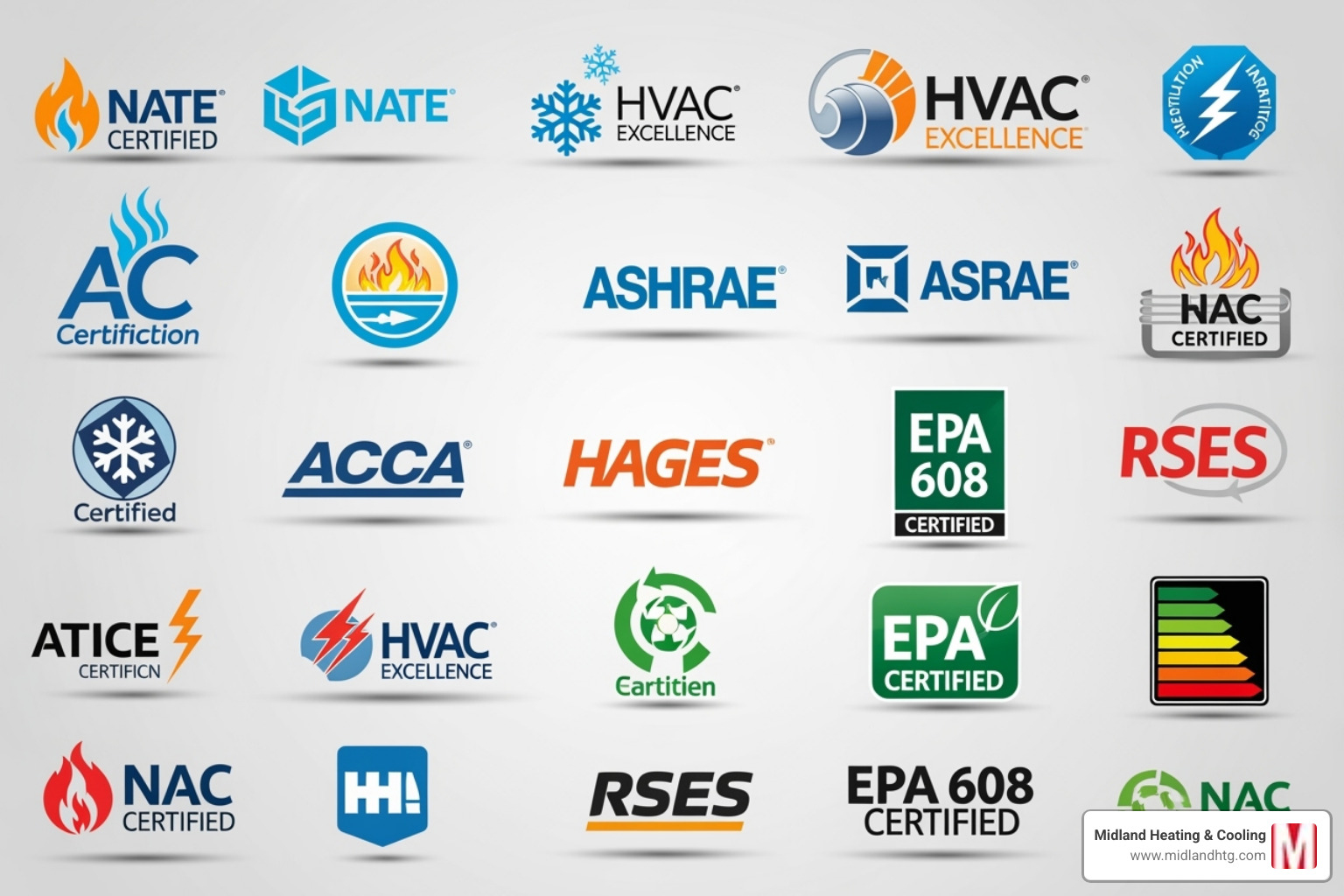 HVAC certification logos - Certified HVAC technicians
