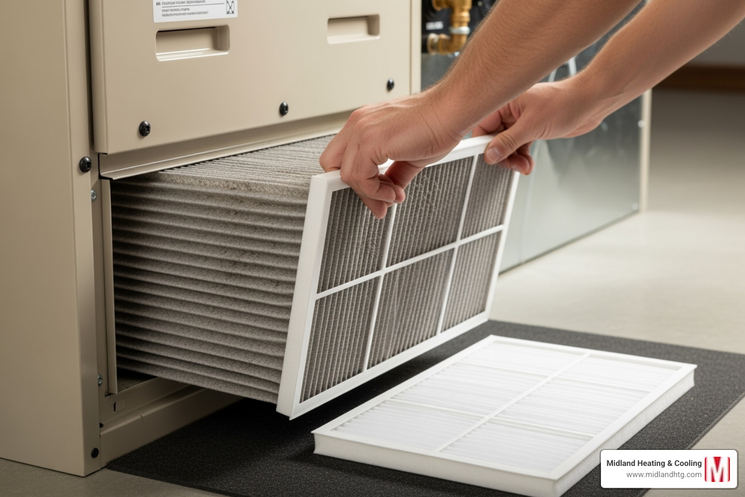 person changing furnace air filter - furnace repair minneapolis person changing furnace air filter - furnace repair minneapolis