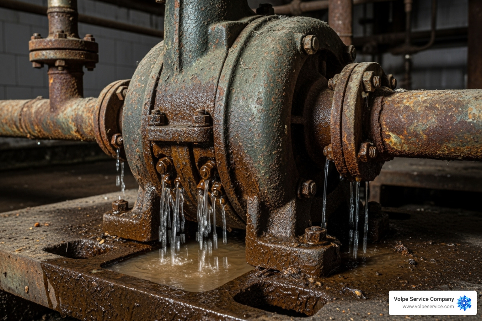 A corroded or leaking boiler pump - boiler pump replacement