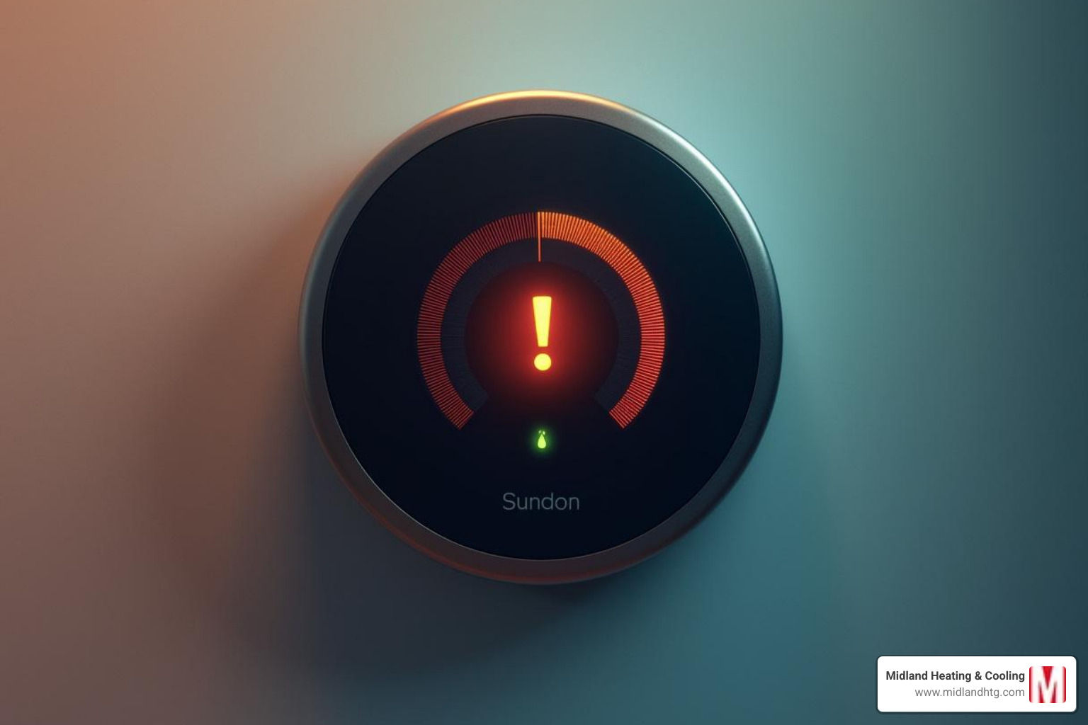 image of a thermostat displaying an error message - Annual furnace maintenance