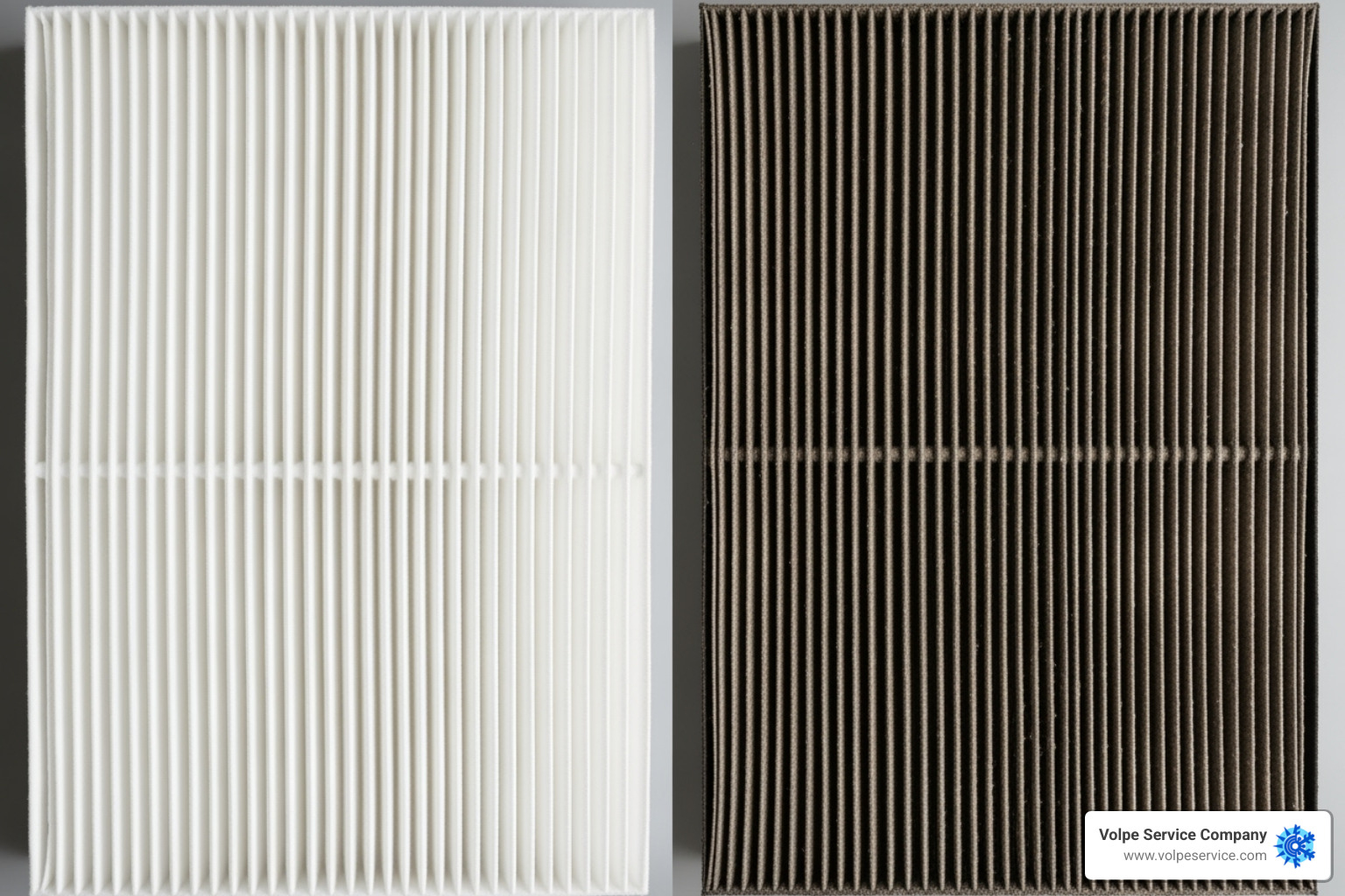 Clean vs Dirty Filter - HVAC service plans