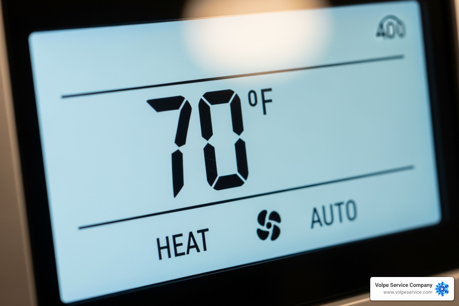 Thermostat display showing correct "HEAT" and "AUTO" settings - Furnace blowing cold air Thermostat display showing correct "HEAT" and "AUTO" settings - Furnace blowing cold air