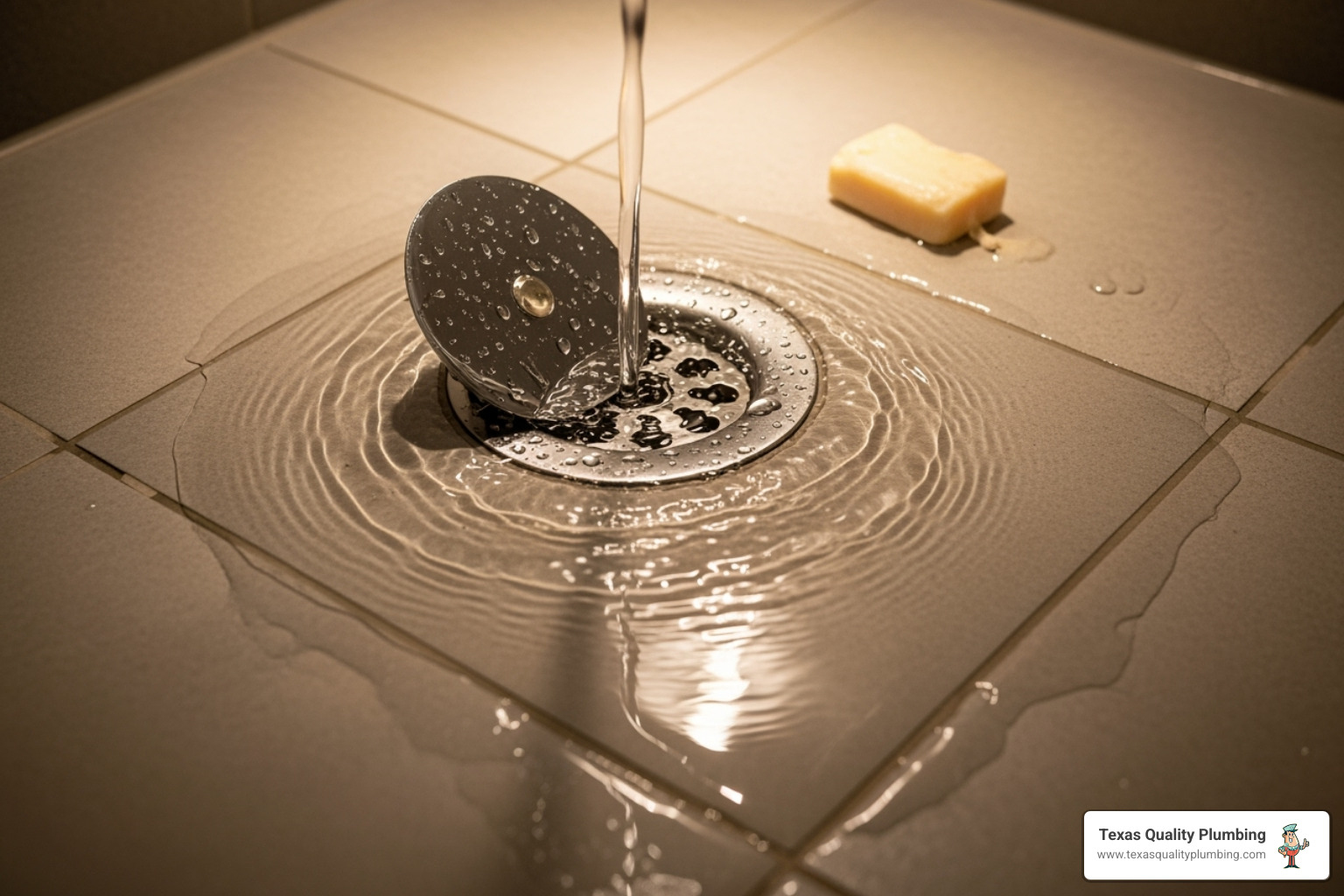 water backing up into a shower drain - clogged toilet Houston