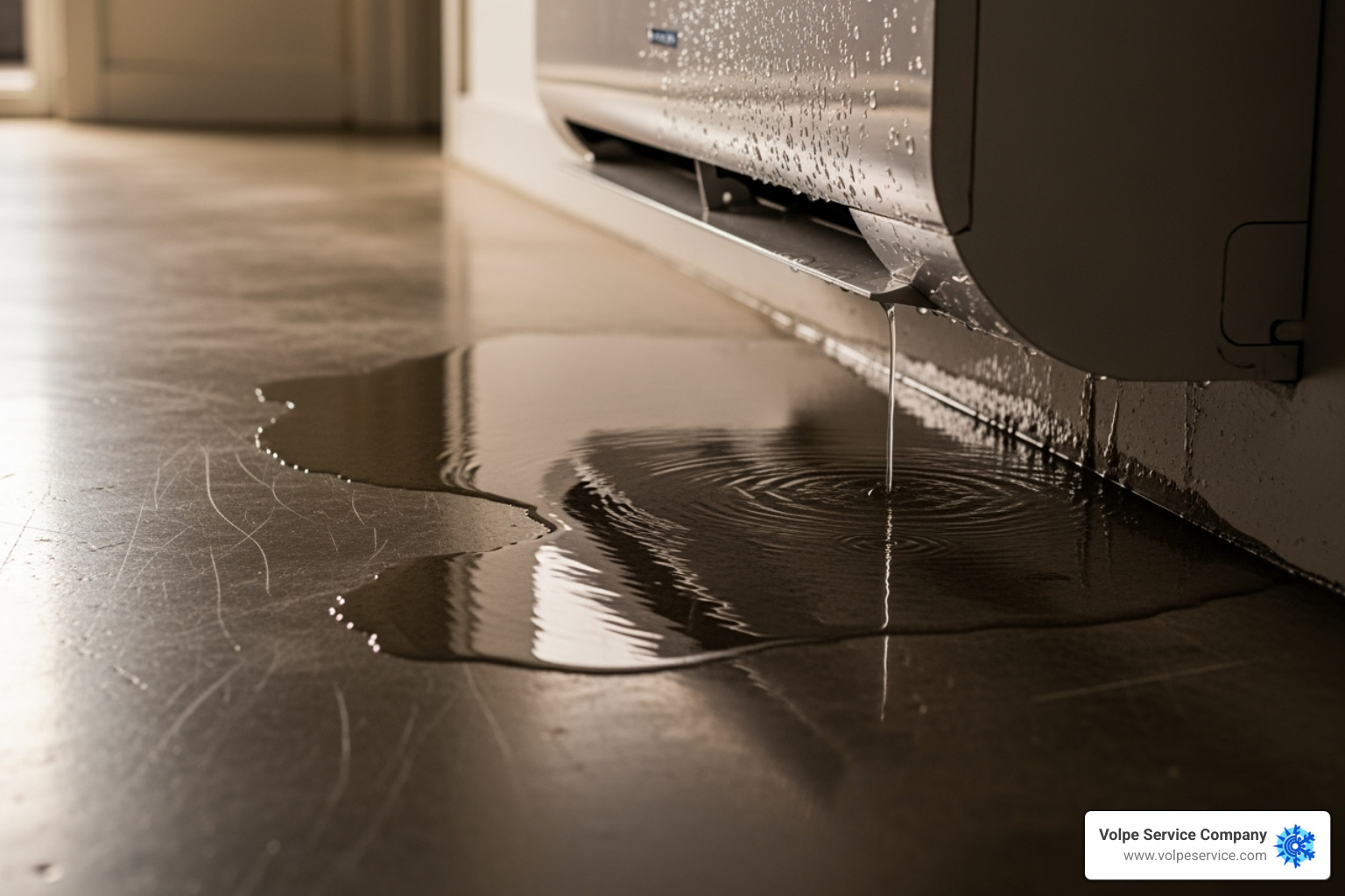 Water pooling around an indoor air handler - Air conditioning issues
