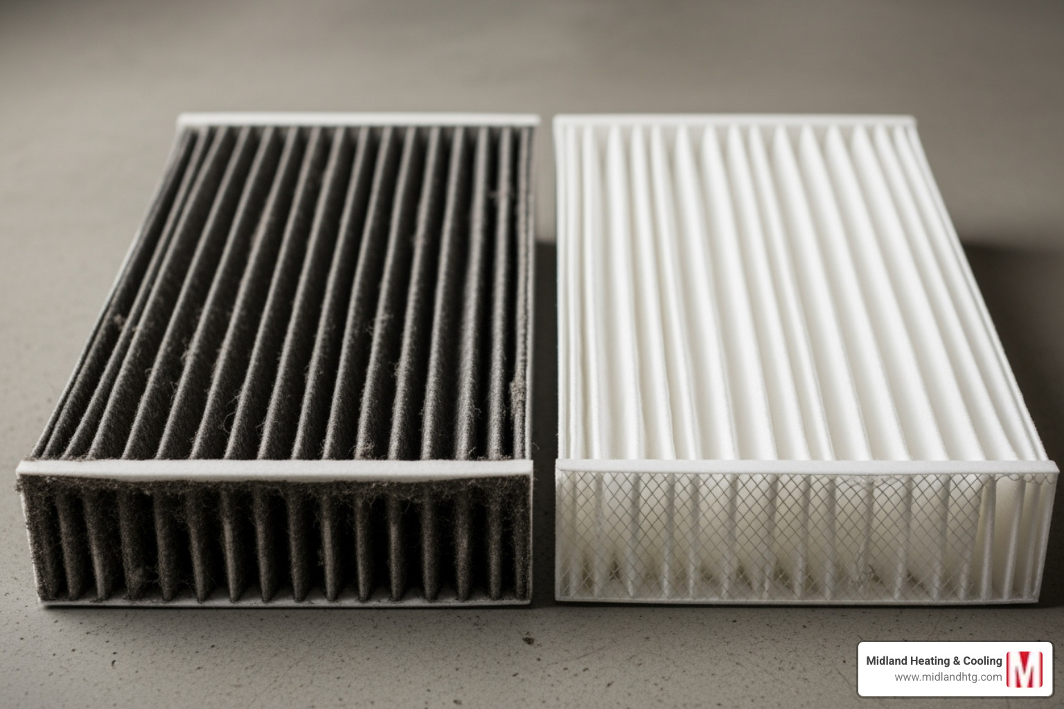 dirty vs. clean furnace filter - furnace not heating