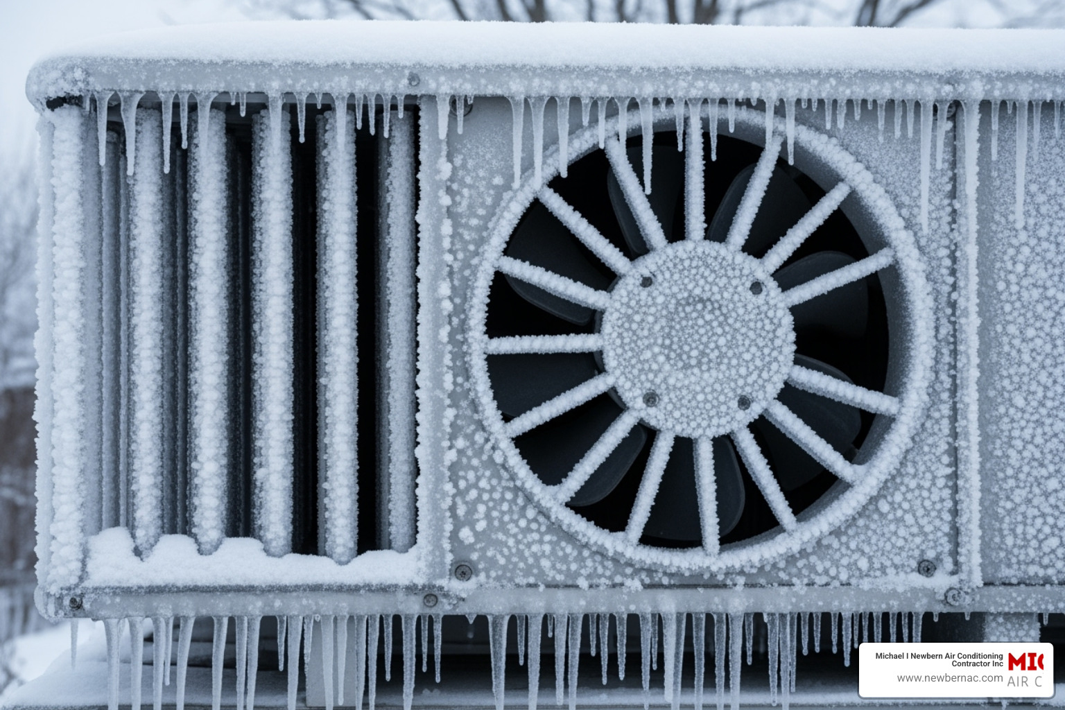 Frozen outdoor heat pump unit - heat pump repair lakeland