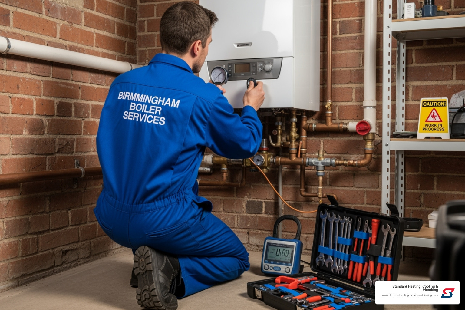 a certified technician showing an ID badge - boiler service Birmingham