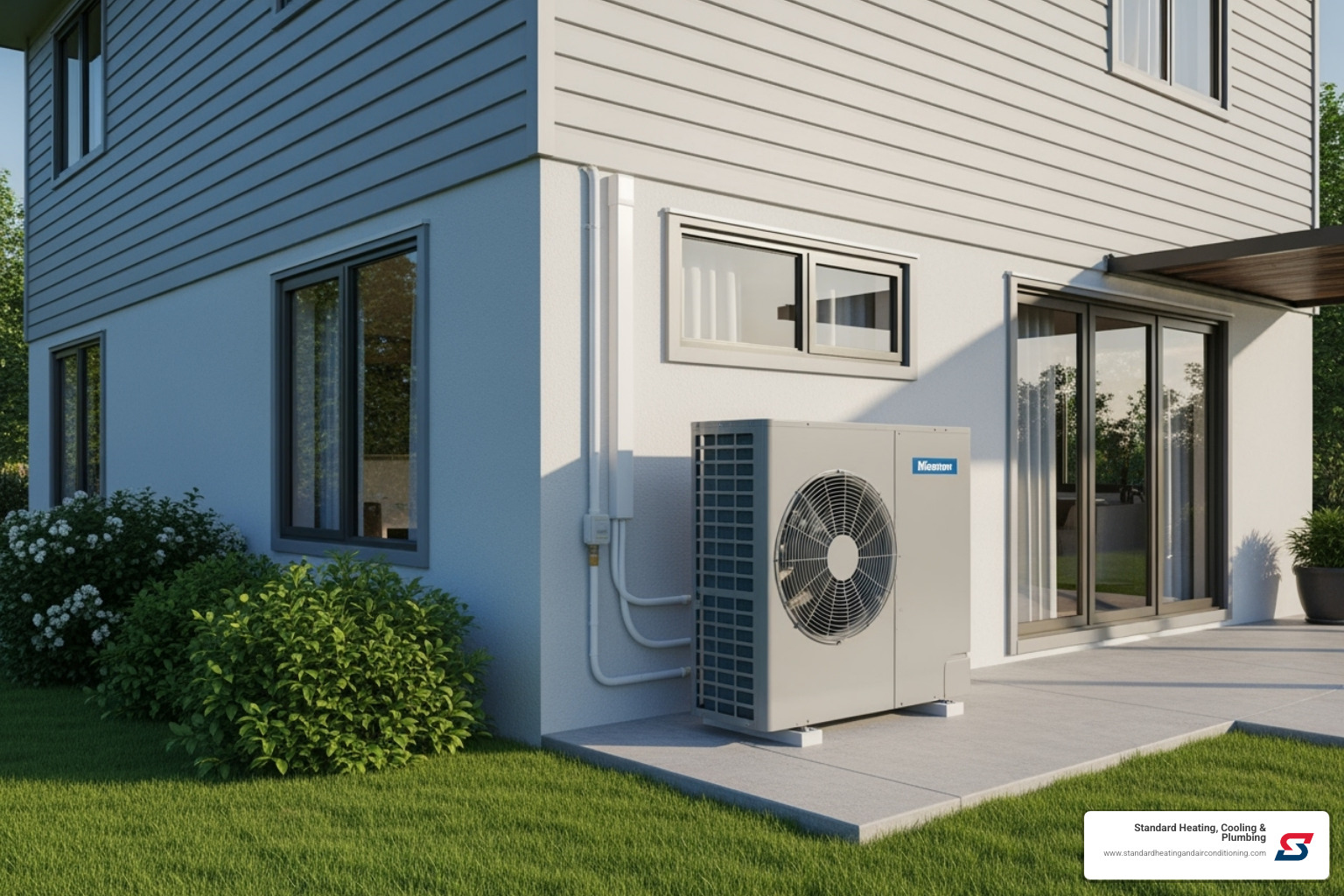 A modern, efficient heat pump unit outside a home - heat pump repair alabaster al