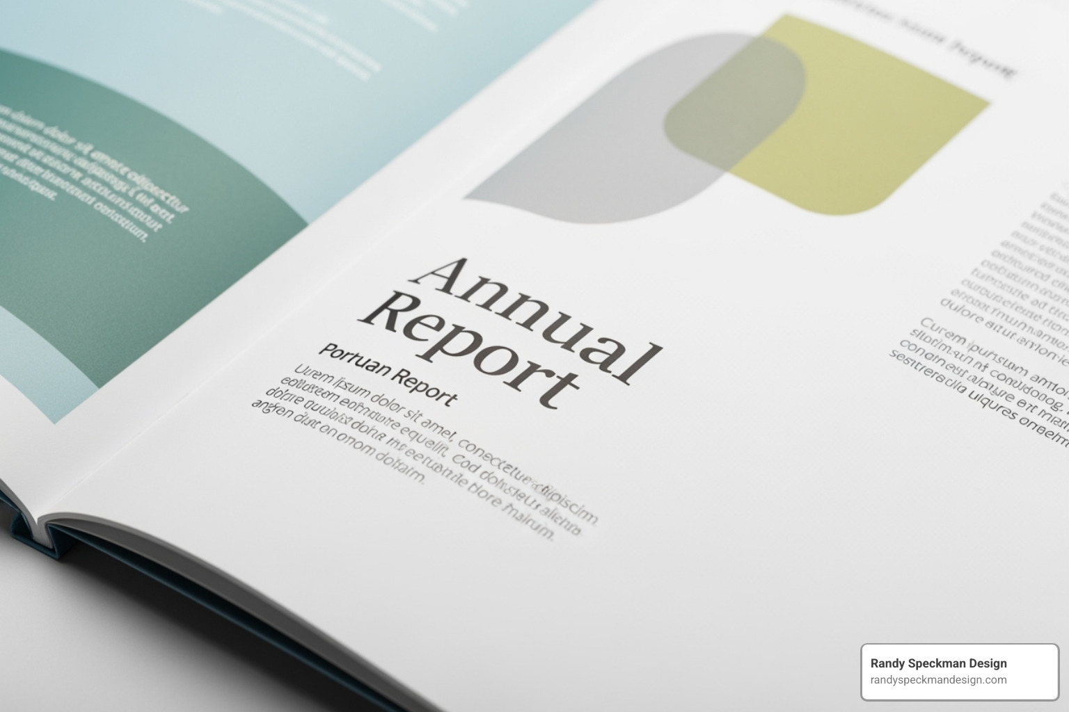 good color and typography combination - Annual report layout