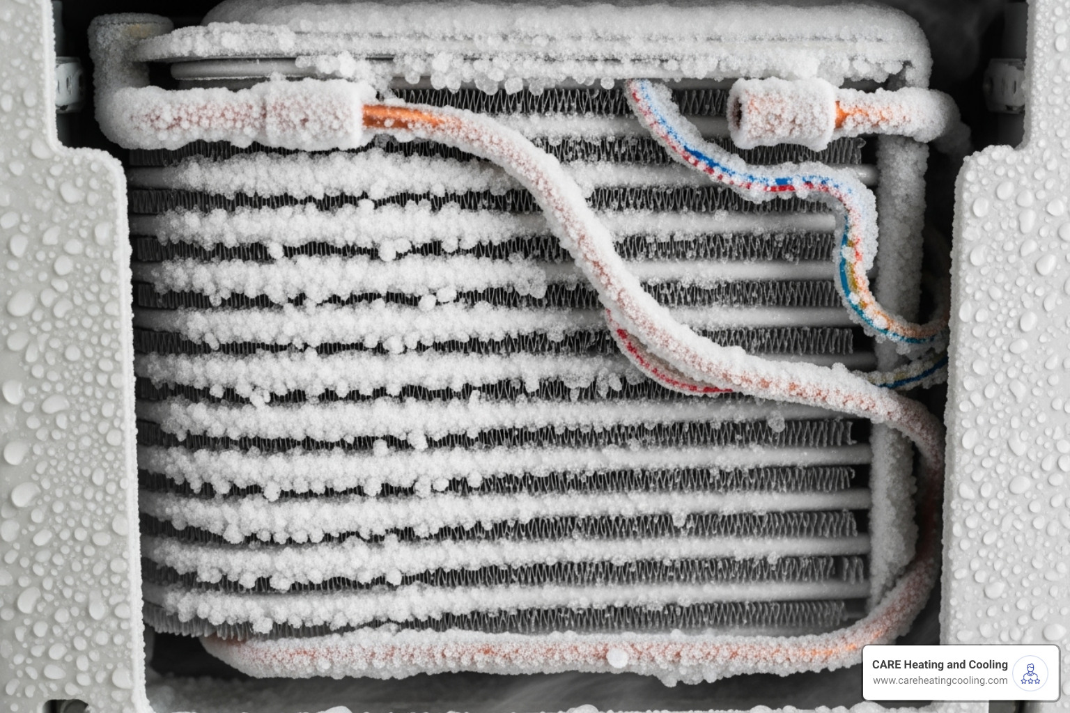 frozen evaporator coil on an indoor AC unit - AC not cooling frozen evaporator coil on an indoor AC unit - AC not cooling