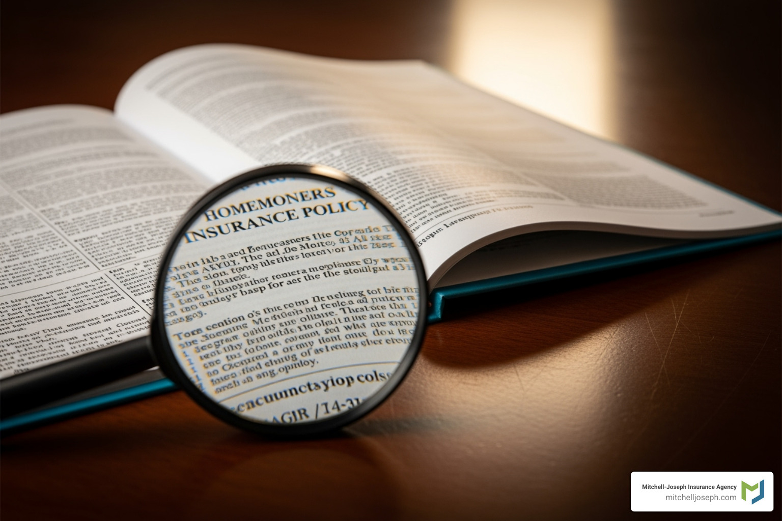 standard homeowners insurance policy document with a magnifying glass highlighting the exclusions section - camera insurance standard homeowners insurance policy document with a magnifying glass highlighting the exclusions section - camera insurance