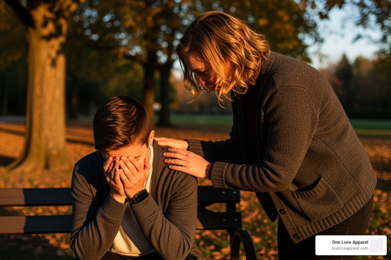 two friends comforting each other - bullying synonym