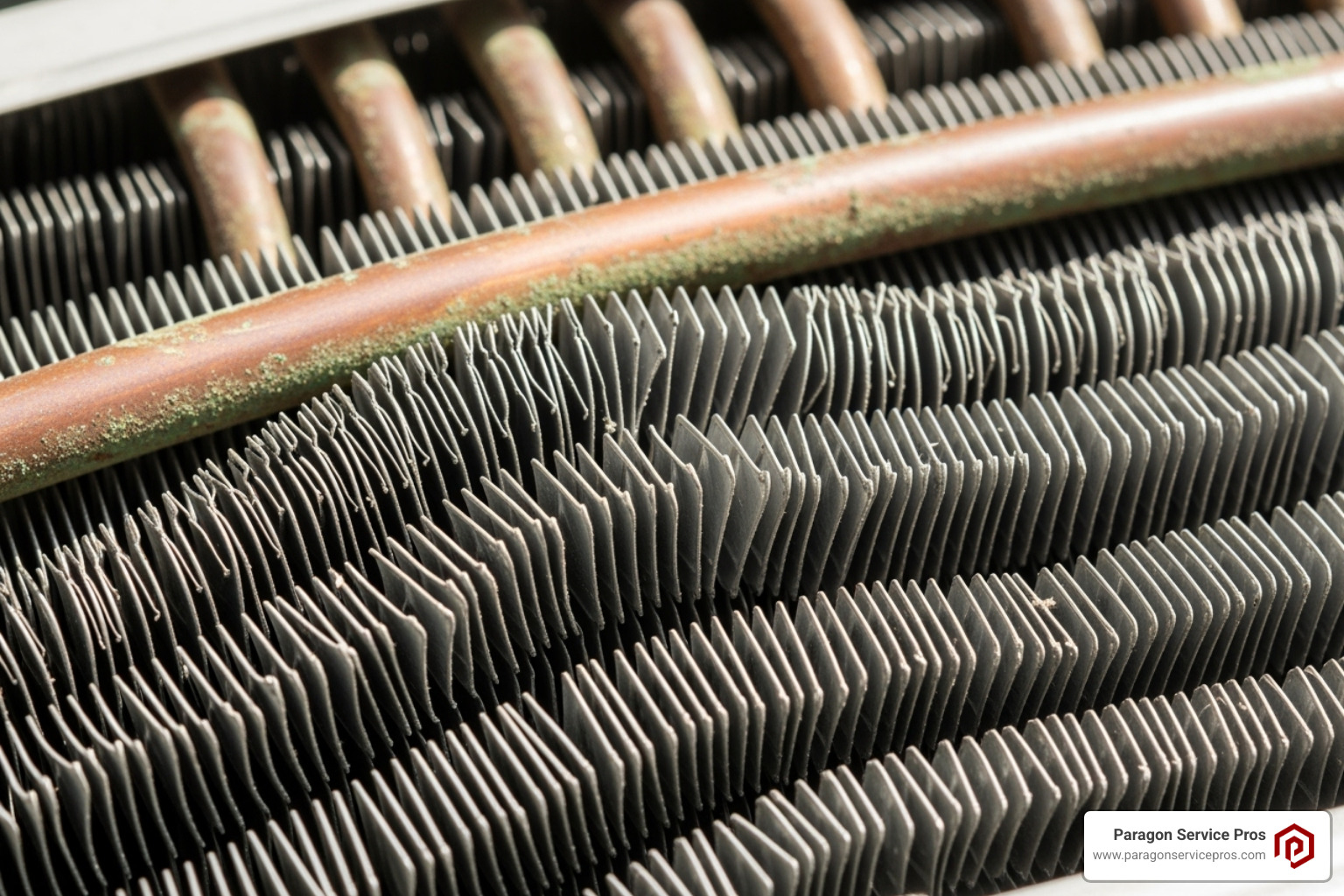 Damaged AC coil fin - AC coil cleaning Damaged AC coil fin - AC coil cleaning
