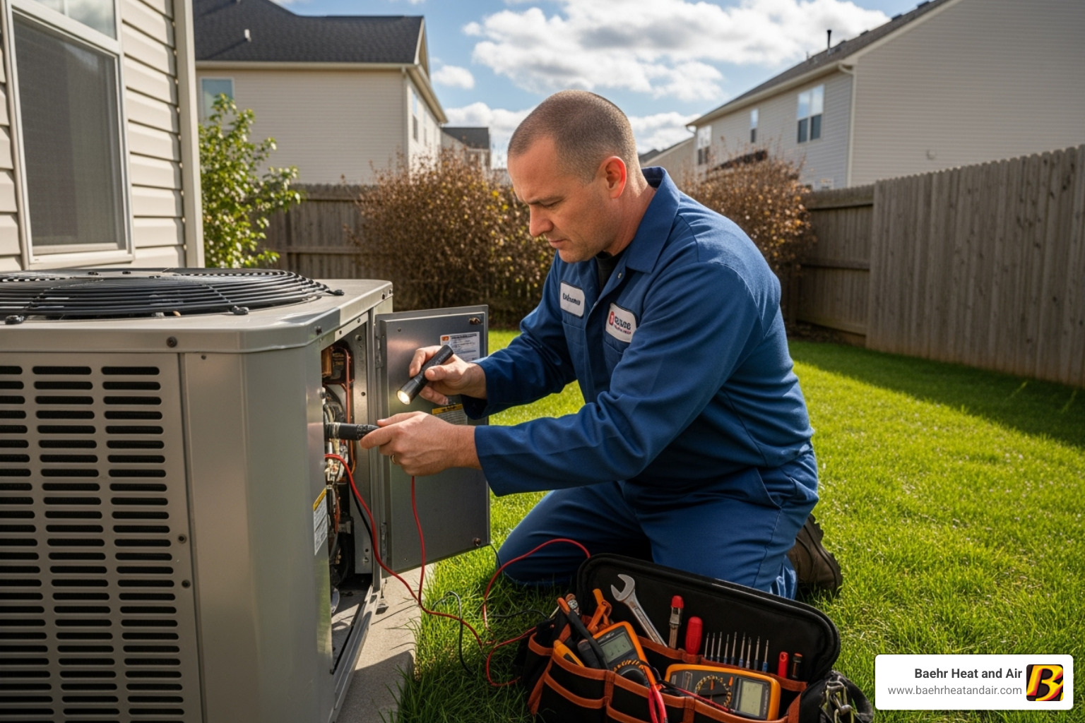 technician performing heat pump tune-up - heat pump repair grass valley ca technician performing heat pump tune-up - heat pump repair grass valley ca