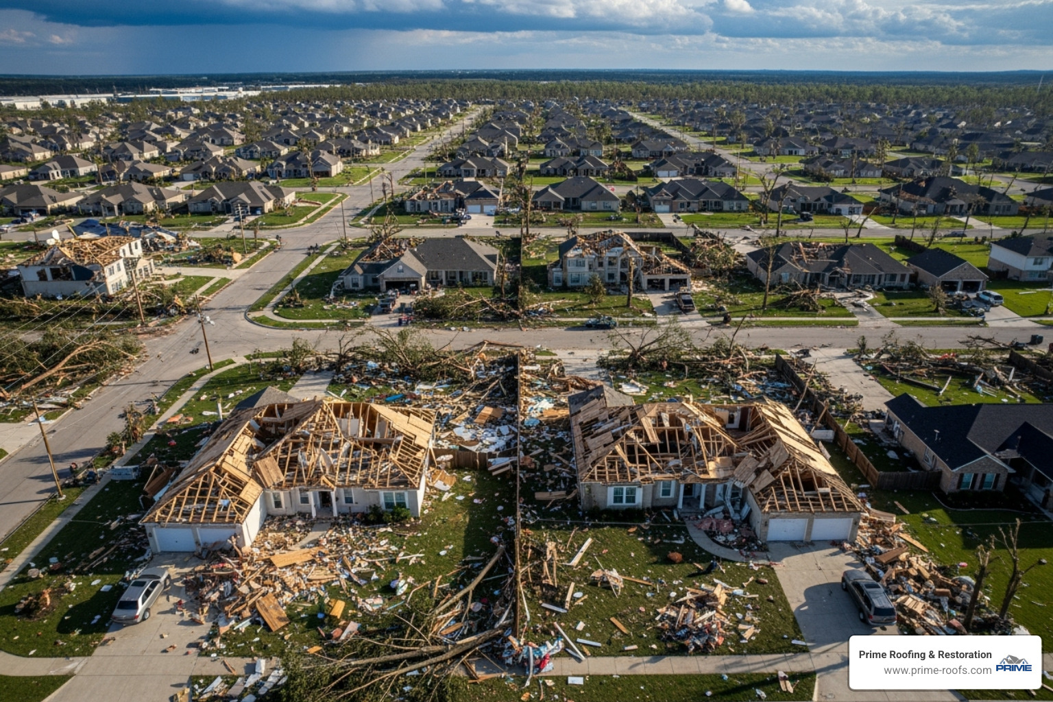 Alabaster tornado damage path - Alabaster storm damage Alabaster tornado damage path - Alabaster storm damage