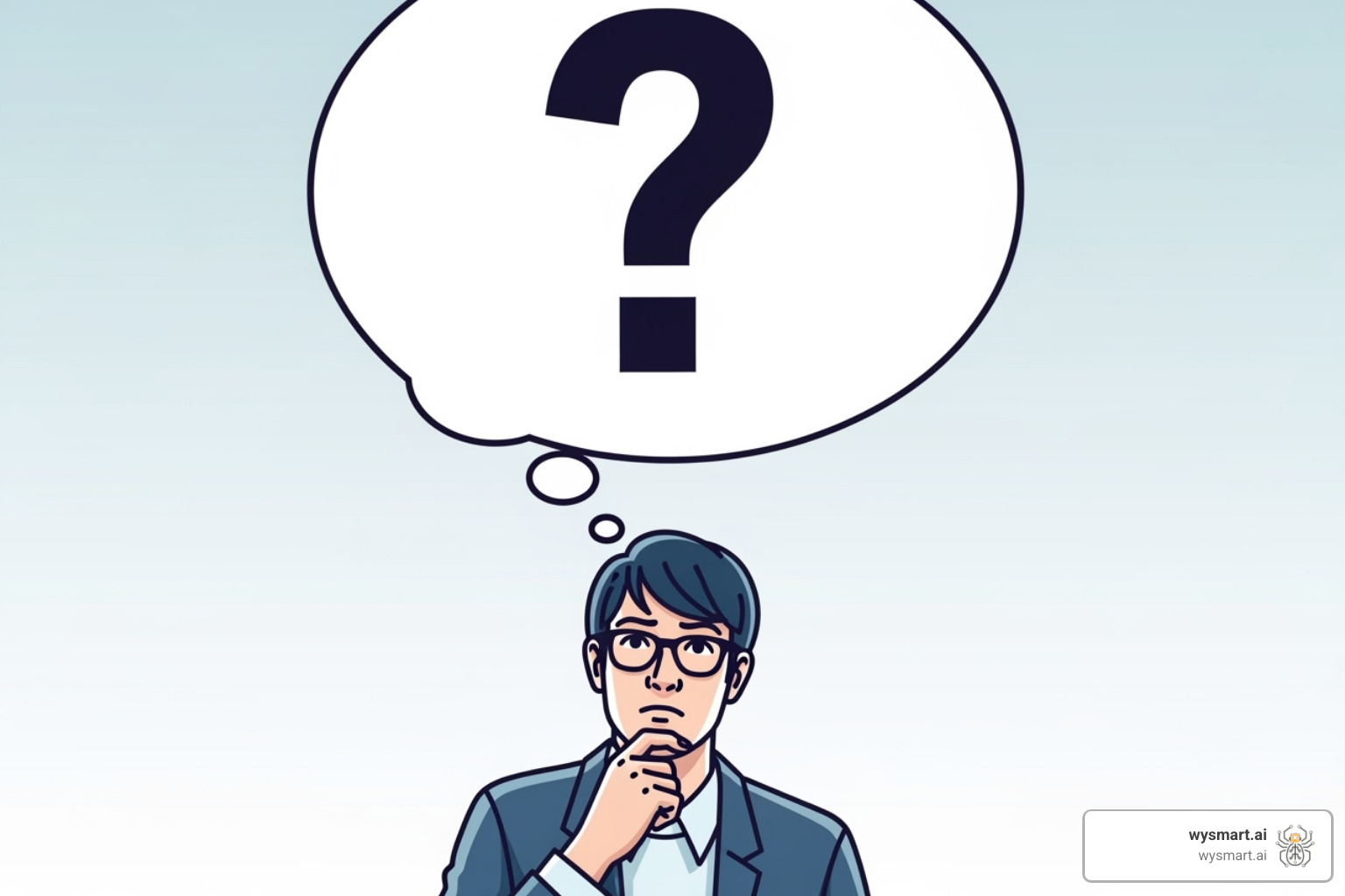 A stylized person with a thought bubble containing a large question mark. - ppc agency near me A stylized person with a thought bubble containing a large question mark. - ppc agency near me