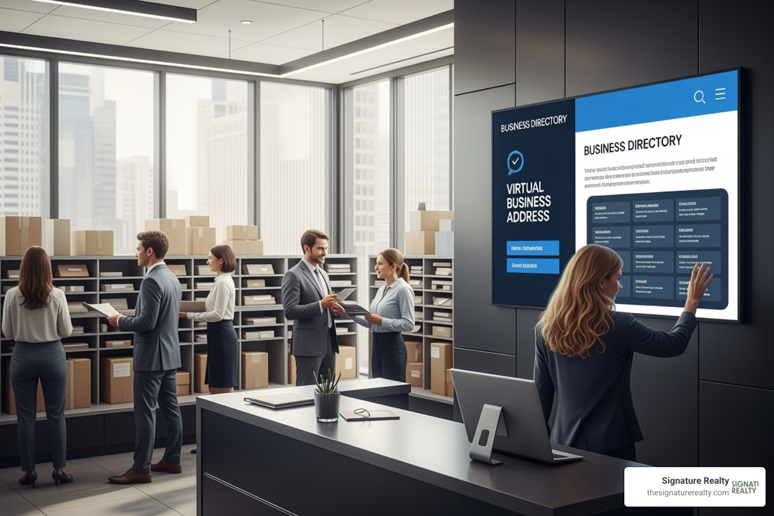 user managing mail on digital mailbox app - virtual business address user managing mail on digital mailbox app - virtual business address