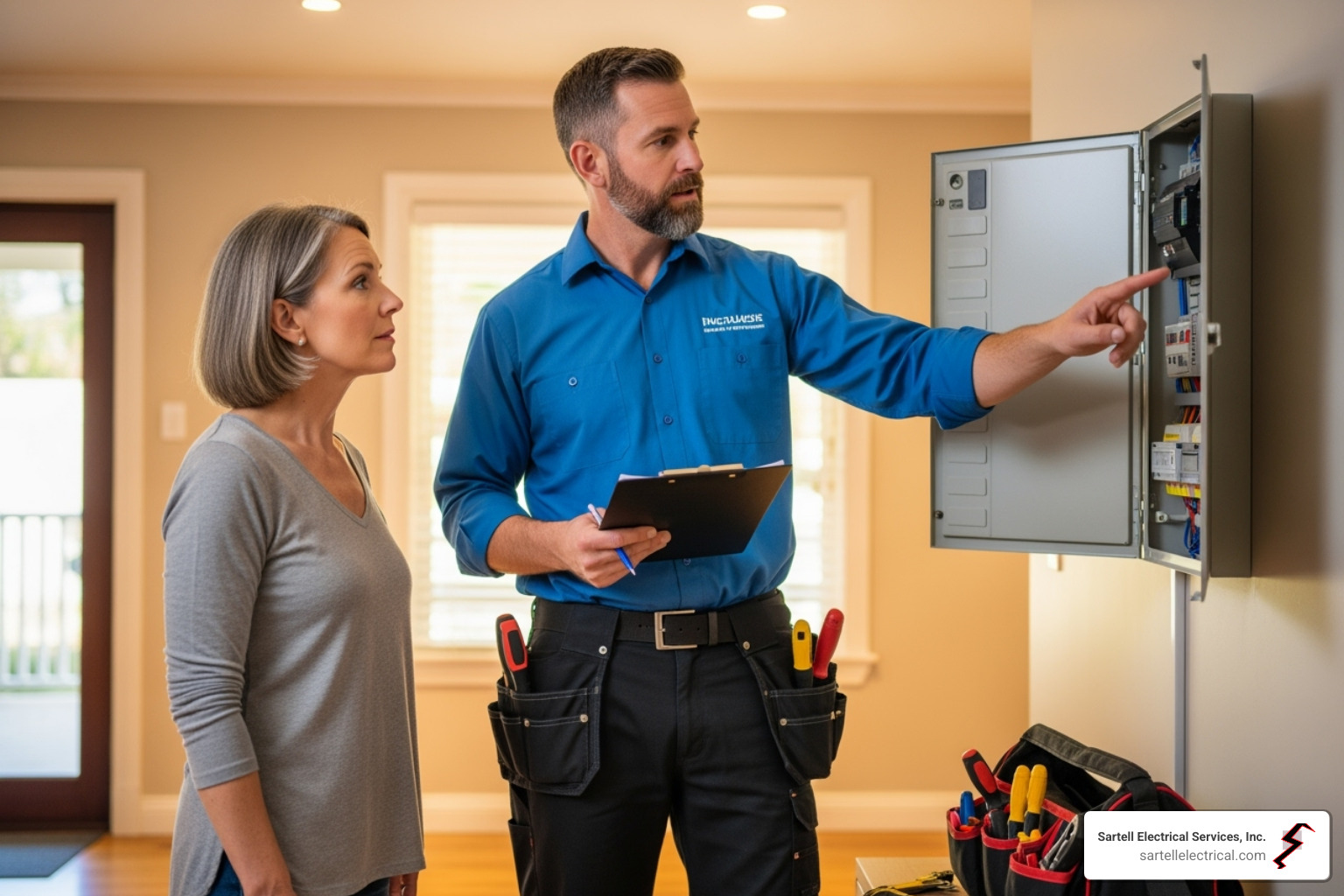 electrician providing quote - breaker panel upgrade cost