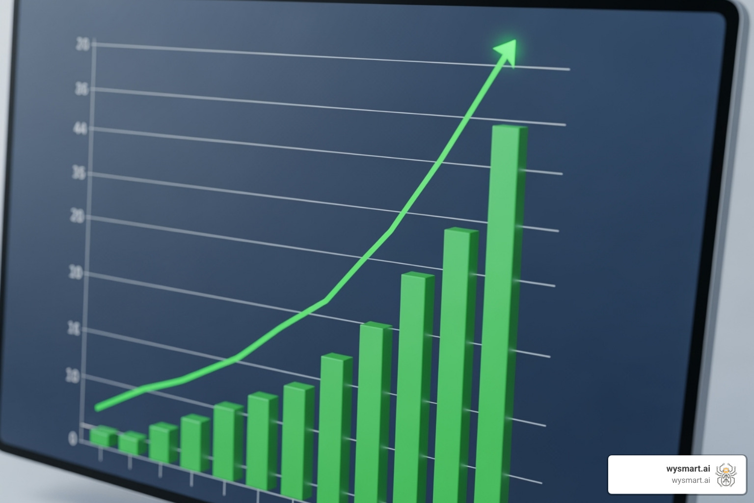 Chart showing upward trends in efficiency and cost savings from RPA - rpa services company Chart showing upward trends in efficiency and cost savings from RPA - rpa services company
