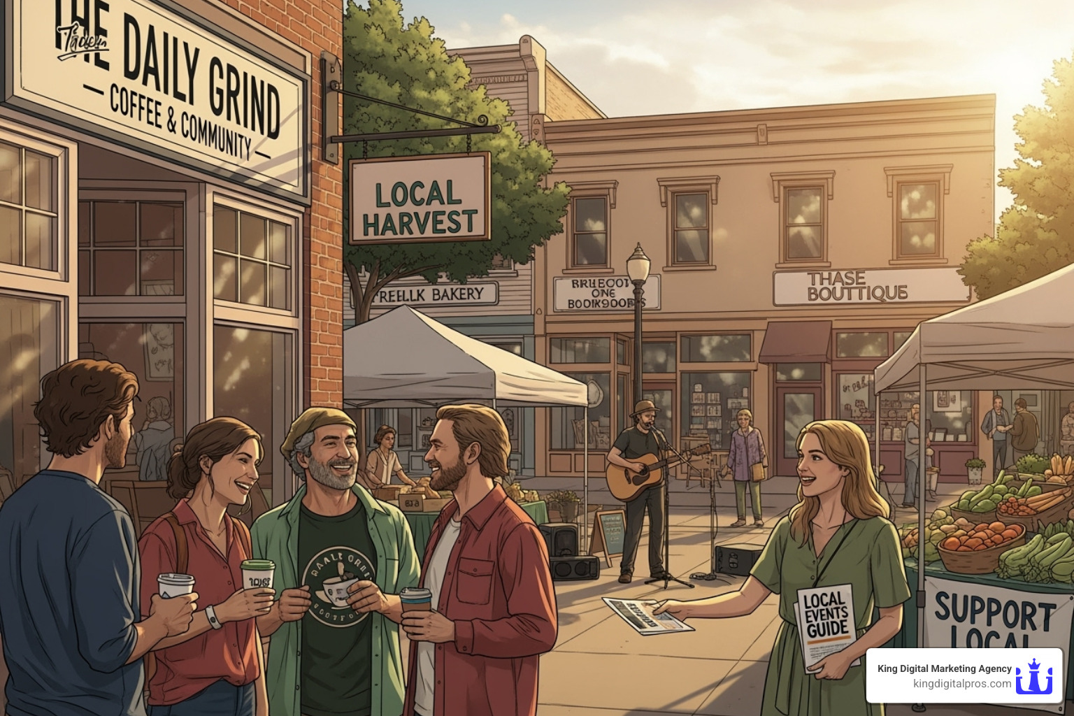 A five-star review on a mobile phone - Local marketing strategy