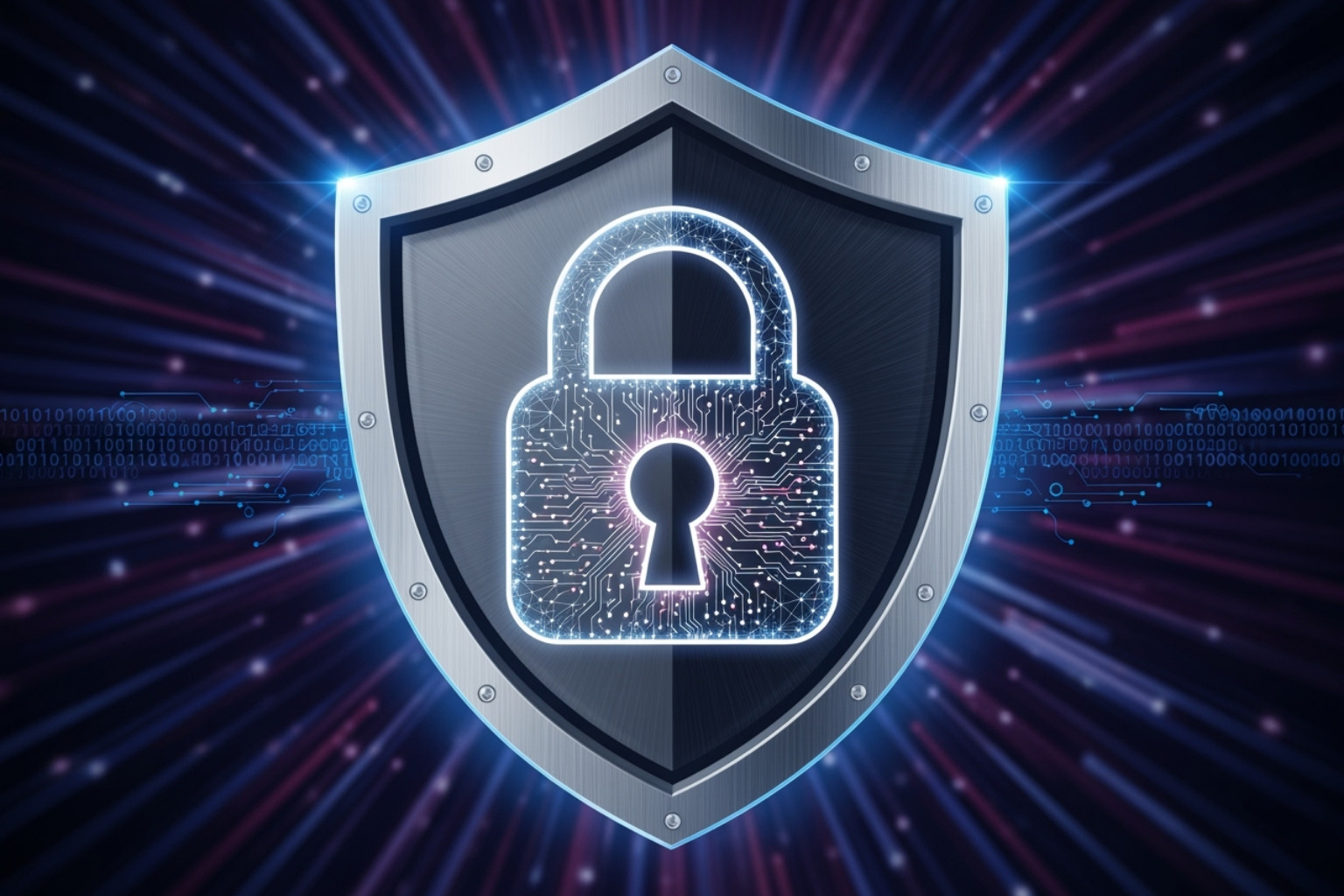 Digital lock and shield - be1crypto.com blockchain