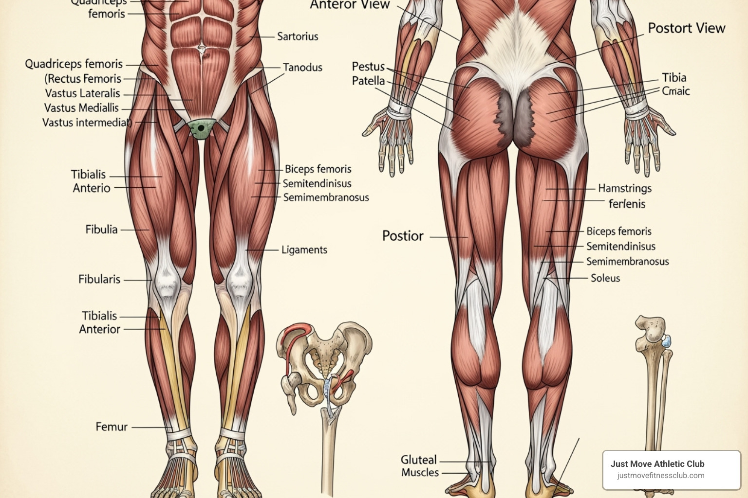 detailed anatomical chart of the leg muscles - bodybuilding women's leg workout