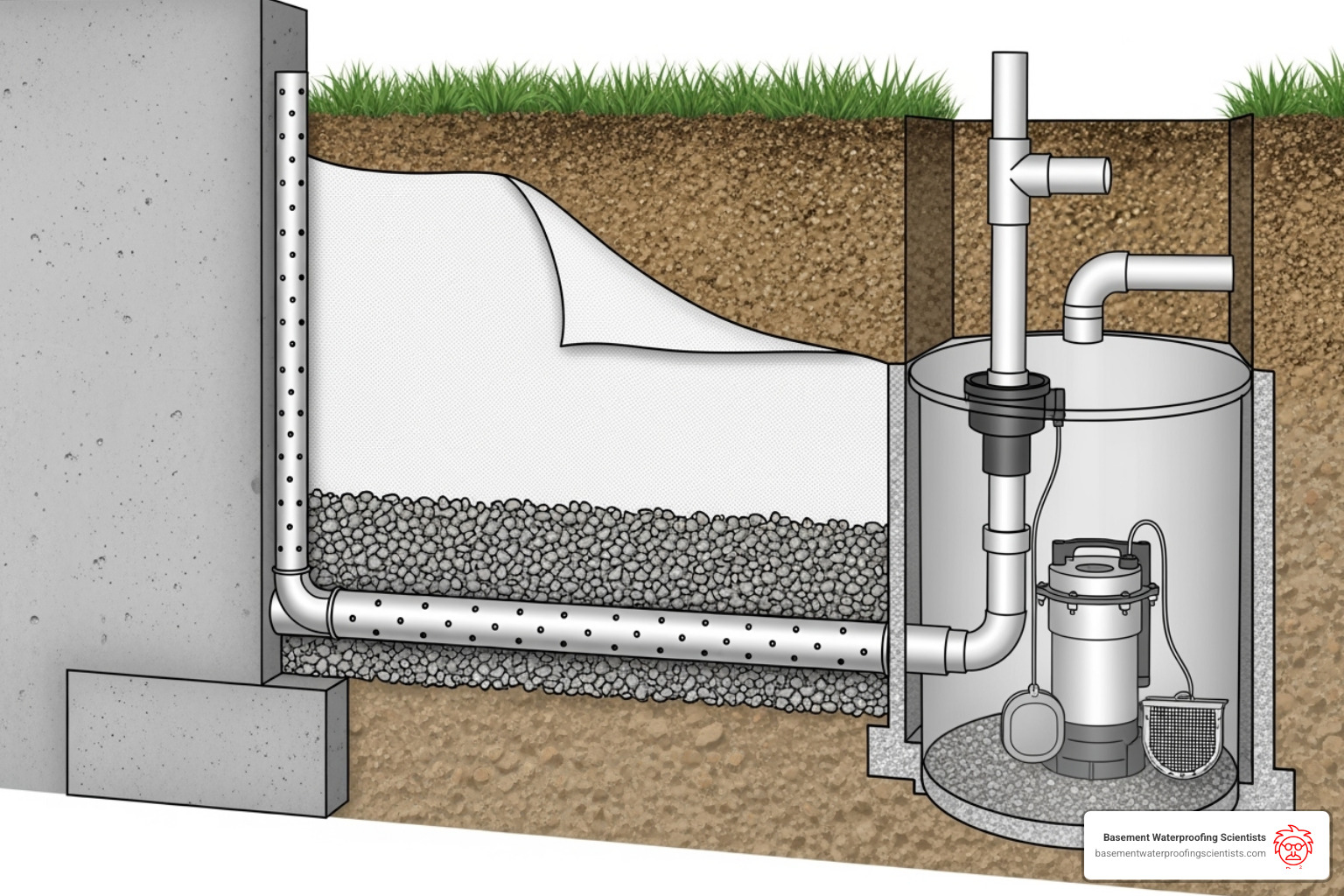 components of a drain tile system - drainage tiles