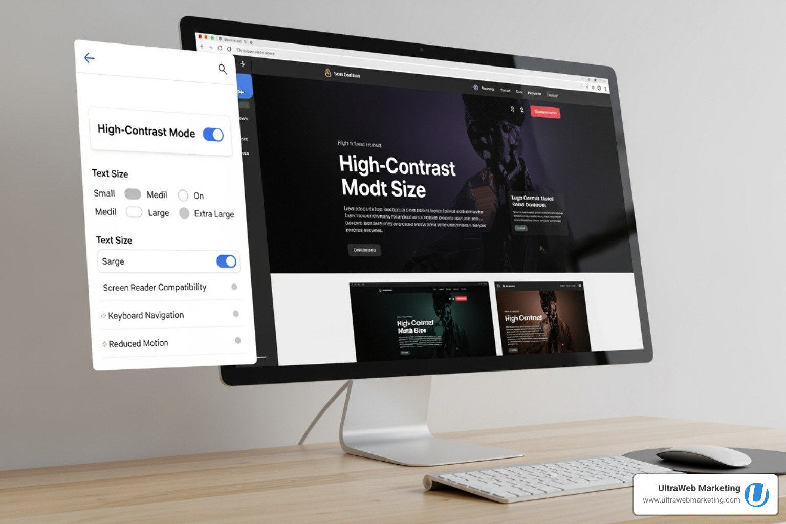 a website with accessibility features like high-contrast mode and larger text options - User friendly website design a website with accessibility features like high-contrast mode and larger text options - User friendly website design