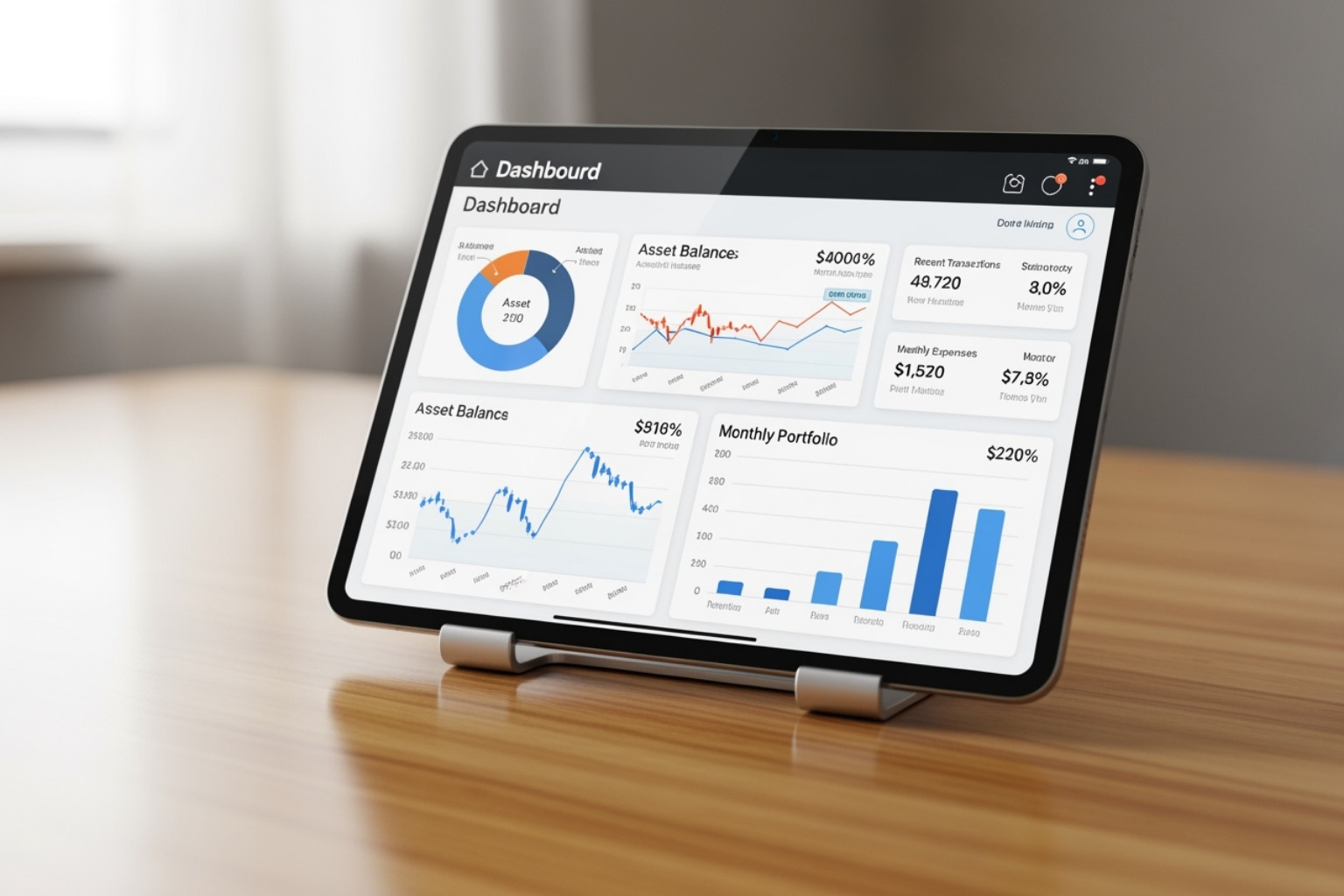 MyFastBroker user-friendly dashboard on a tablet - myfastbroker .com
