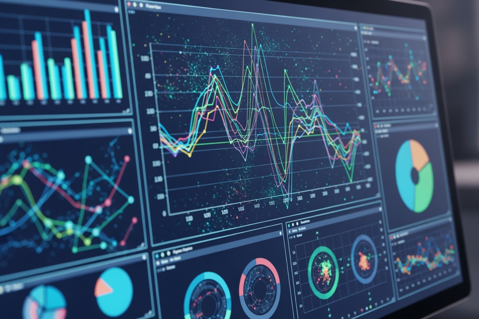 AI-powered data analytics on a screen - myfastbroker .com
