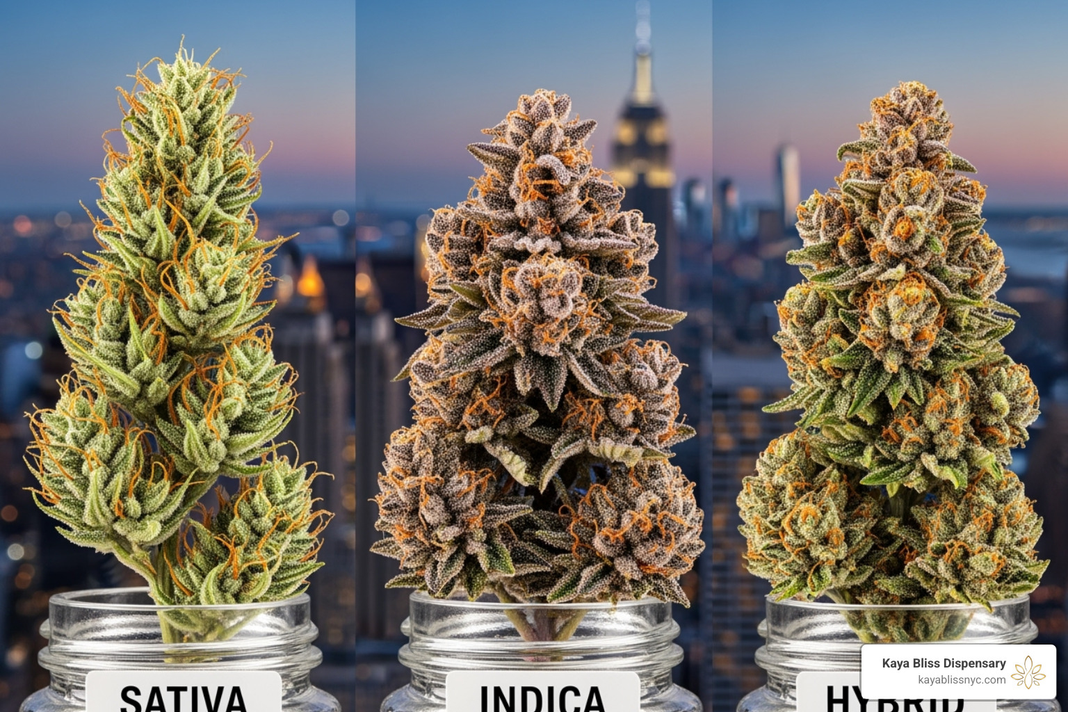 Sativa, Indica, and Hybrid cannabis flowers grown in New York - cannabis for creativity