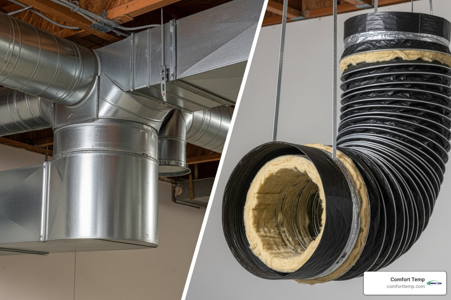 different types of ductwork (metal vs. flex) - duct cleaning services cost different types of ductwork (metal vs. flex) - duct cleaning services cost